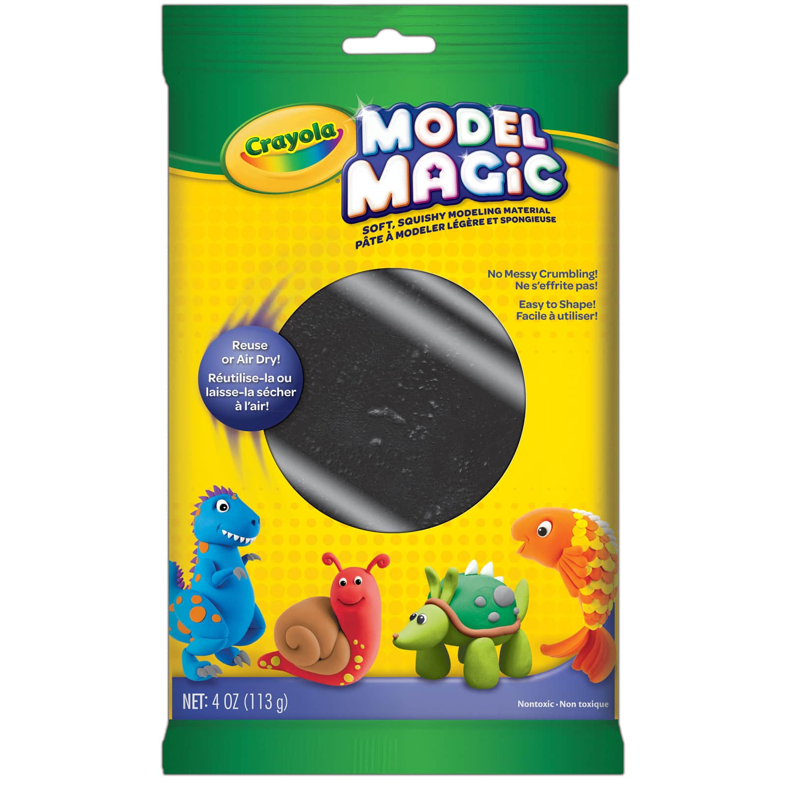 4 Packs: 6 ct. (24 total) Crayola&#xAE; Model Magic&#xAE; 4oz. Black Modeling Compound