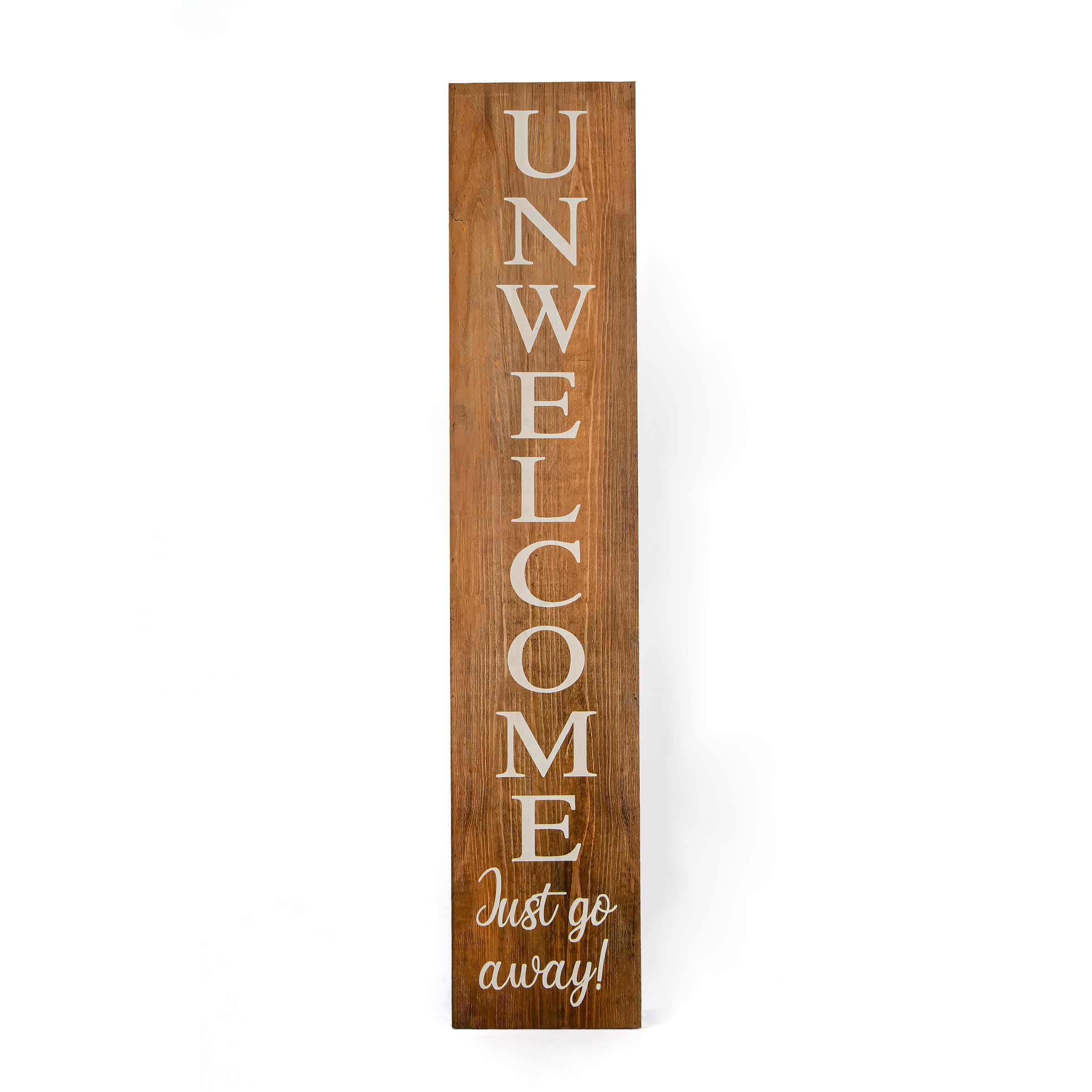 39&#x22; Brown Halloween &#x201C;Unwelcome&#x22; Porch Sign