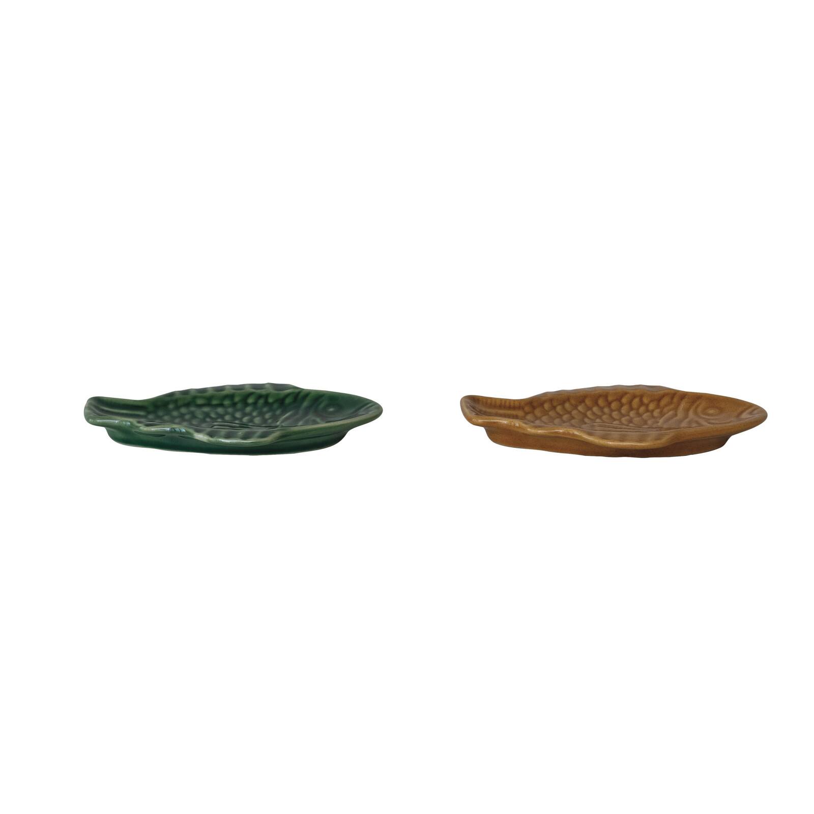 Hello Honey® 8.5" Maritime Fish Shape Stoneware Dish Set