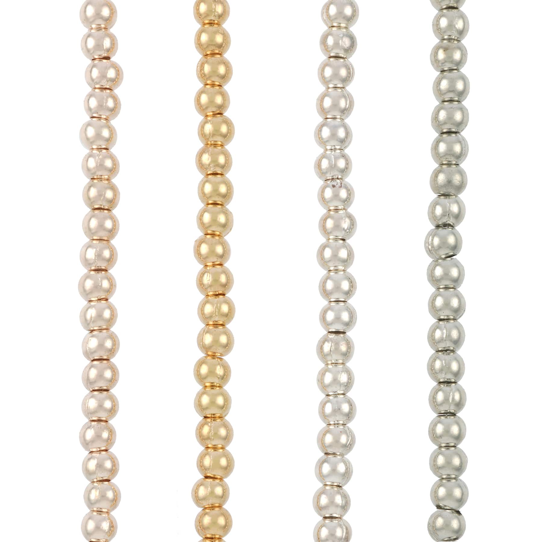 Multicolor Metal Round Beads, 4mm by Bead Landing&#x2122;