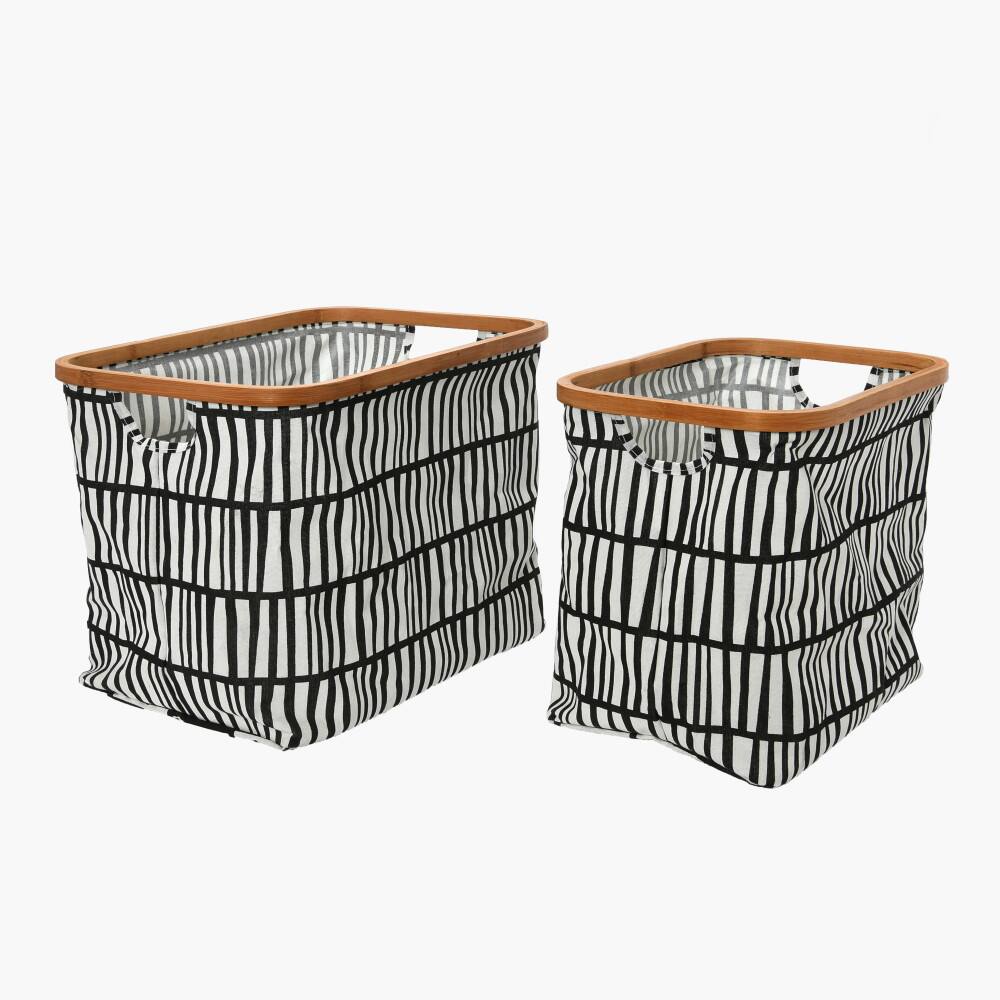 Household Essentials Krush Bamboo Rimmed Basket Set