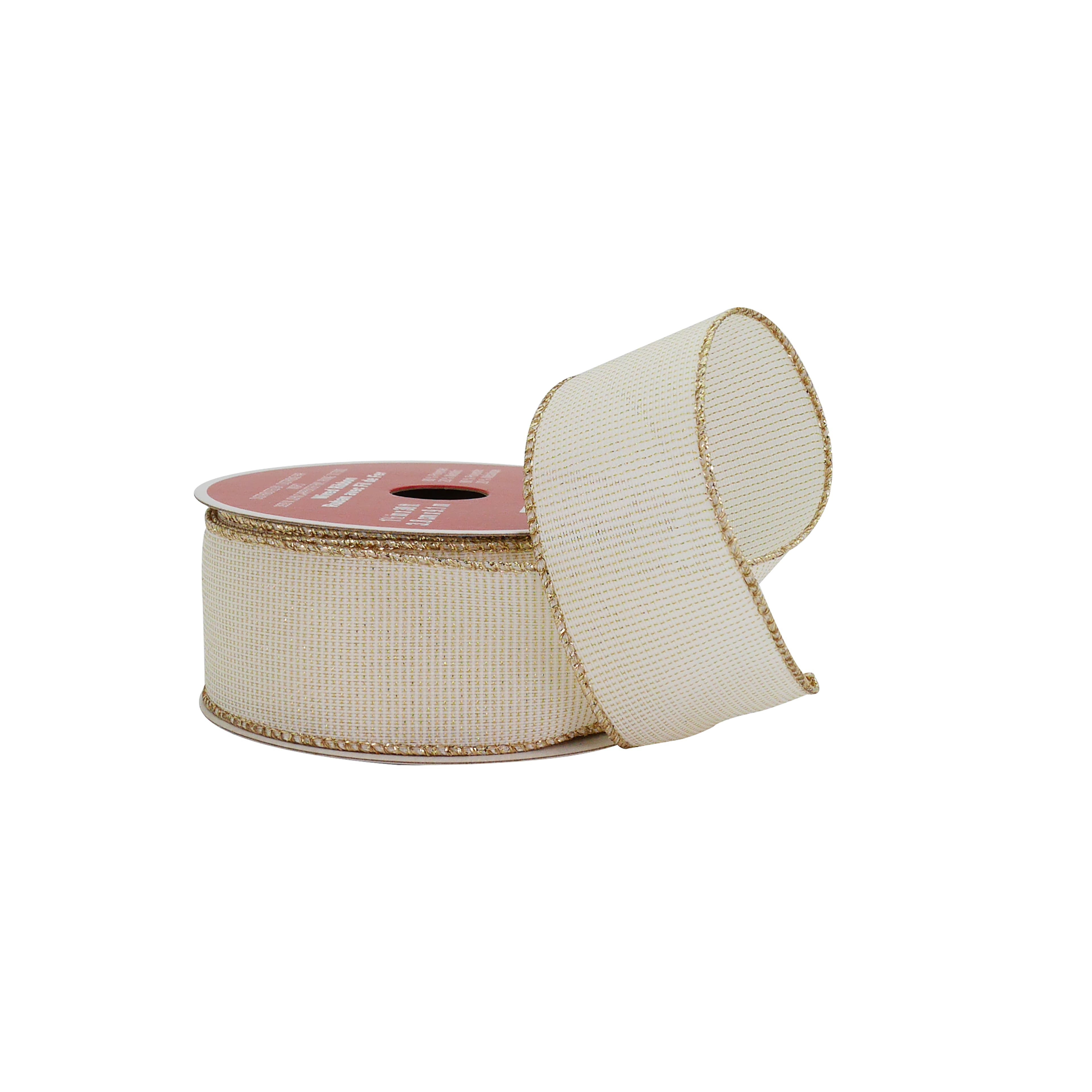 1.5&#x22; x 30ft. Cream Shimmer Wired Ribbon by Celebrate It&#xAE;