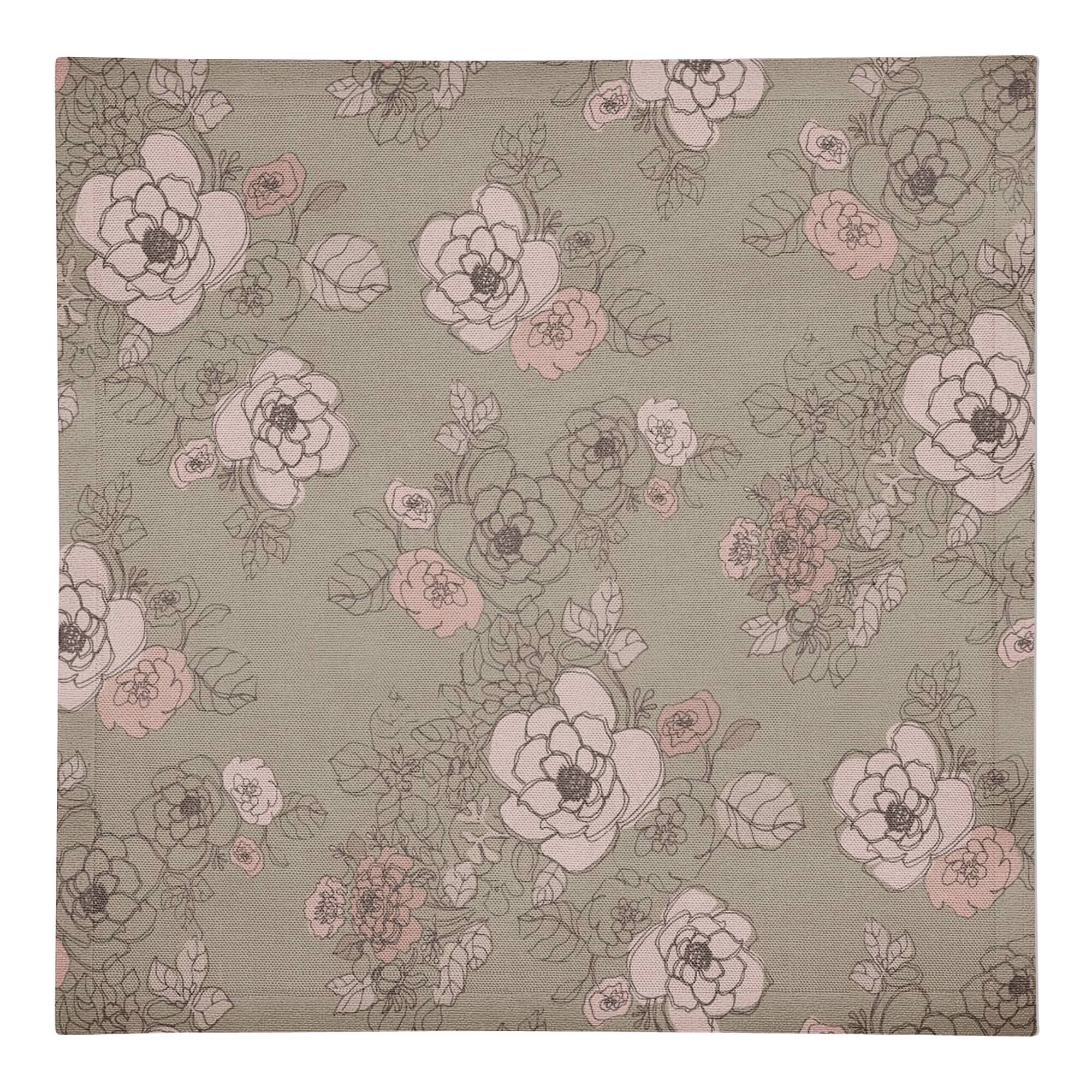 Intricate Floral Cotton Twill Napkin