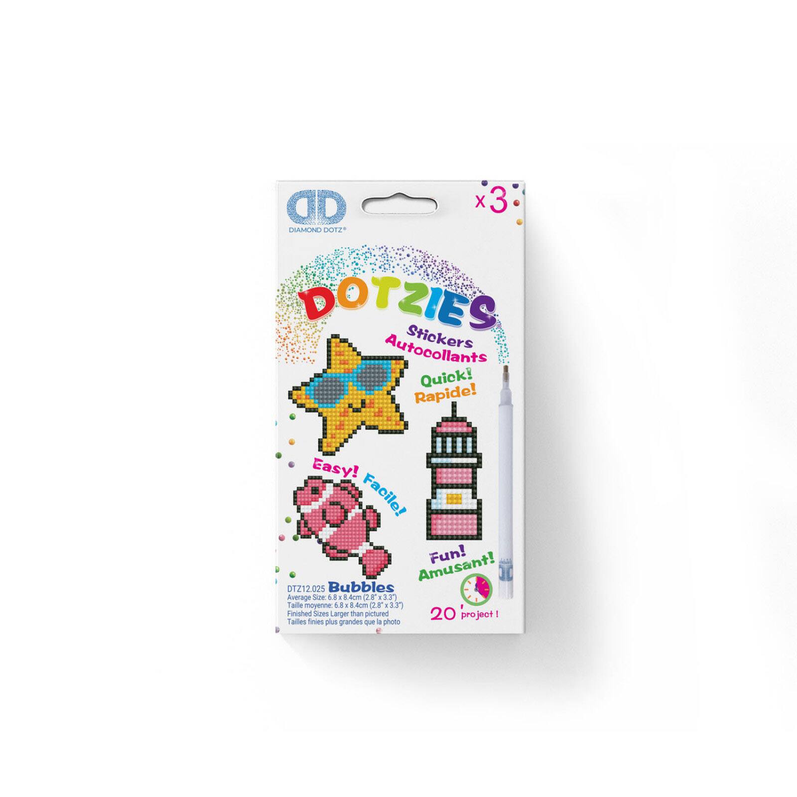 Diamond Dotz® Beginner Bubbles, Fish, Starfish, Light House DOTZIES Stickers Diamond Painting Artwork Kit