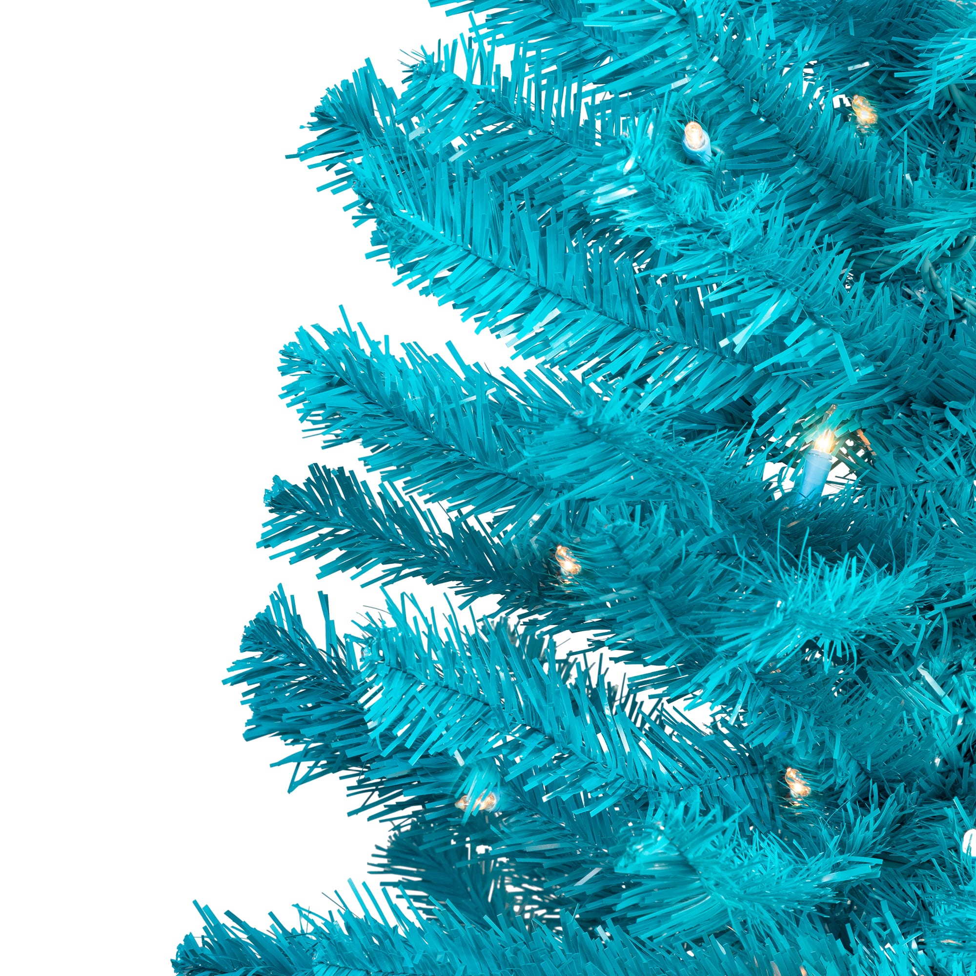 4ft. Pre-Lit Medium Turquoise Pine Artificial Christmas Tree, Clear Lights