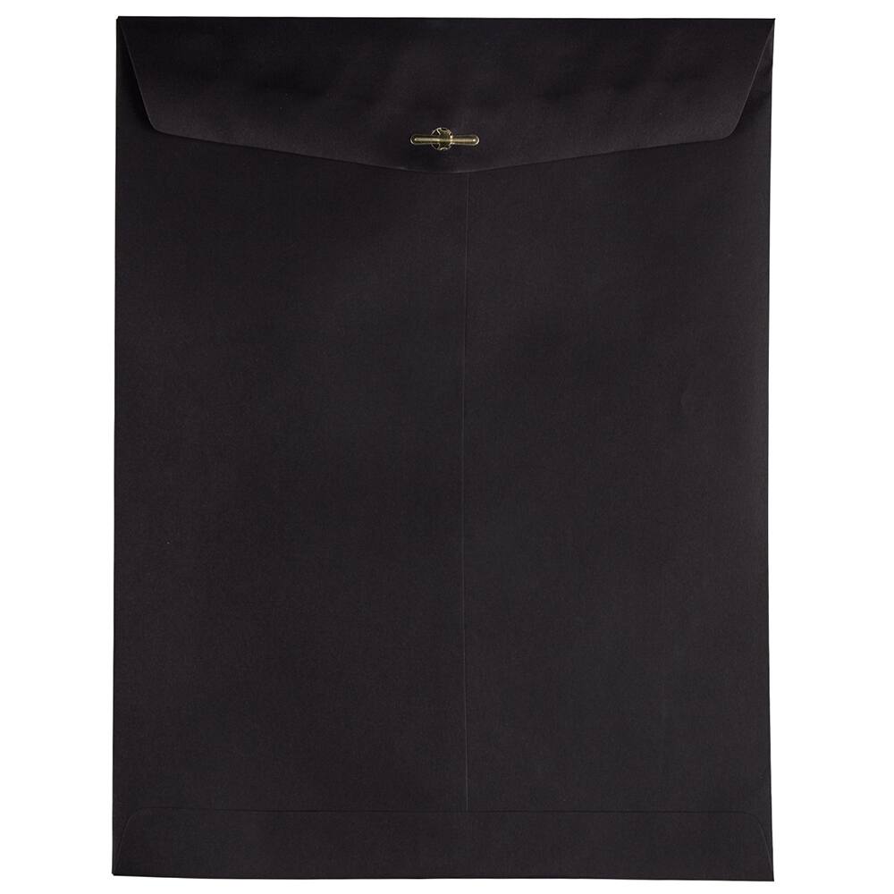 JAM Paper Smooth Black Open End Catalog Envelopes with Clasp Closure