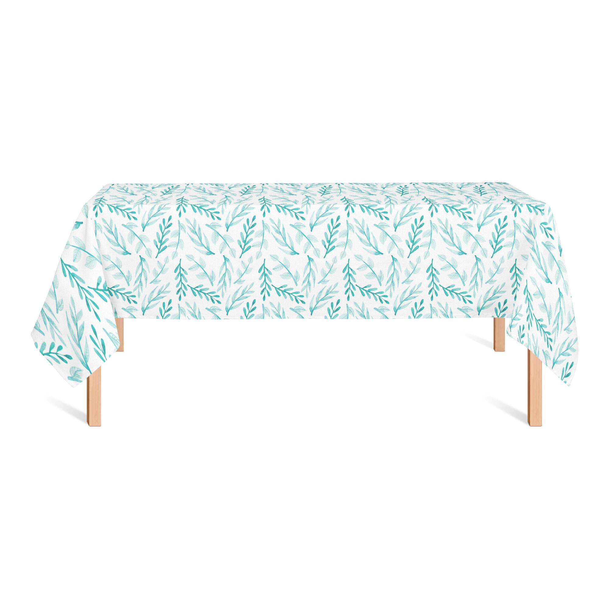 Blue Leafy Branches Tablecloth