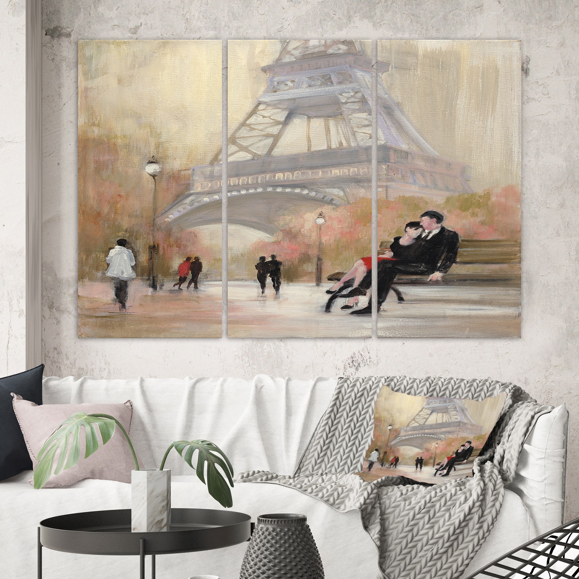 Designart - Love in Paris VI - Romantic French Country Premium Canvas Wall Art