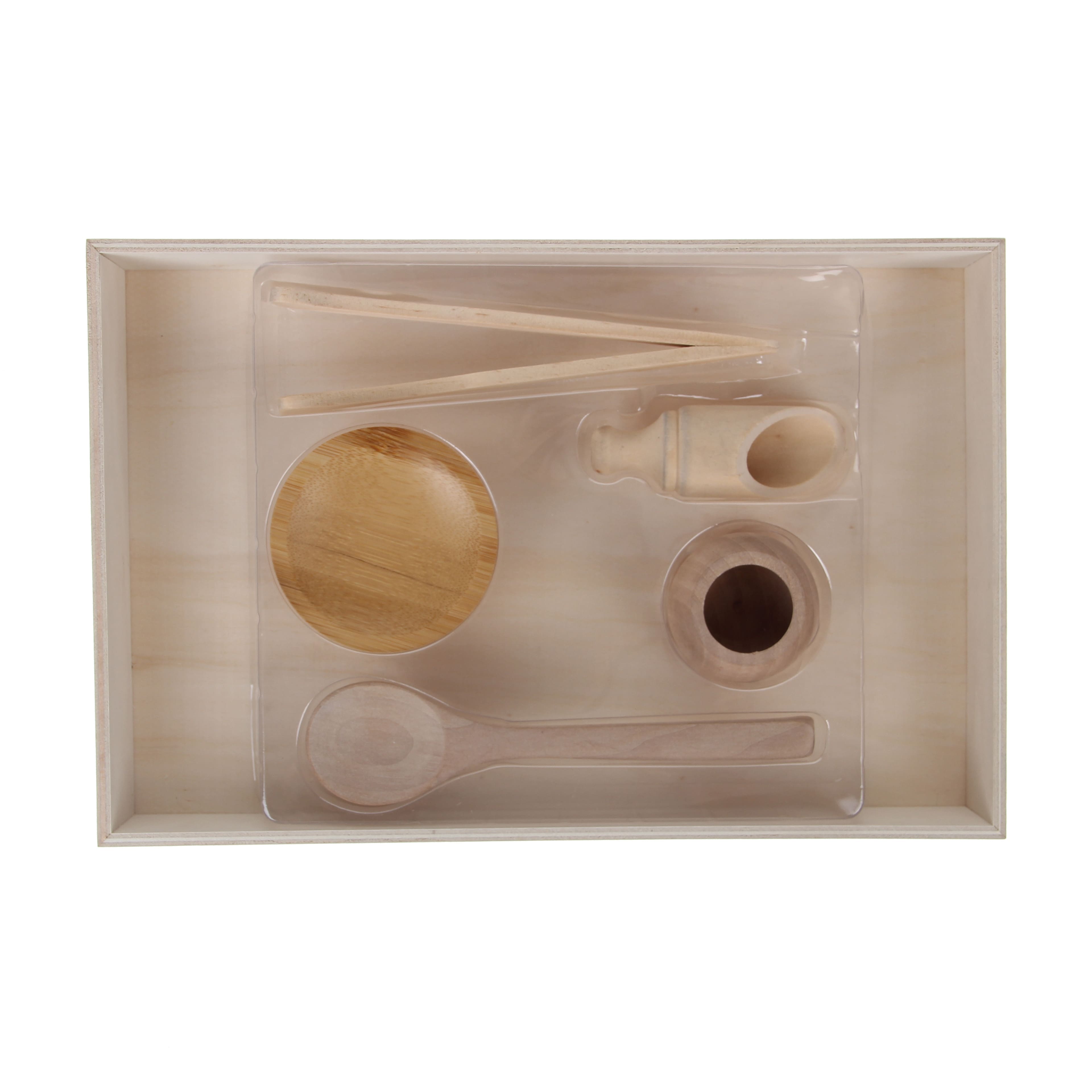 12 Pack: Wood Tray & Kitchen Set by Creatology™