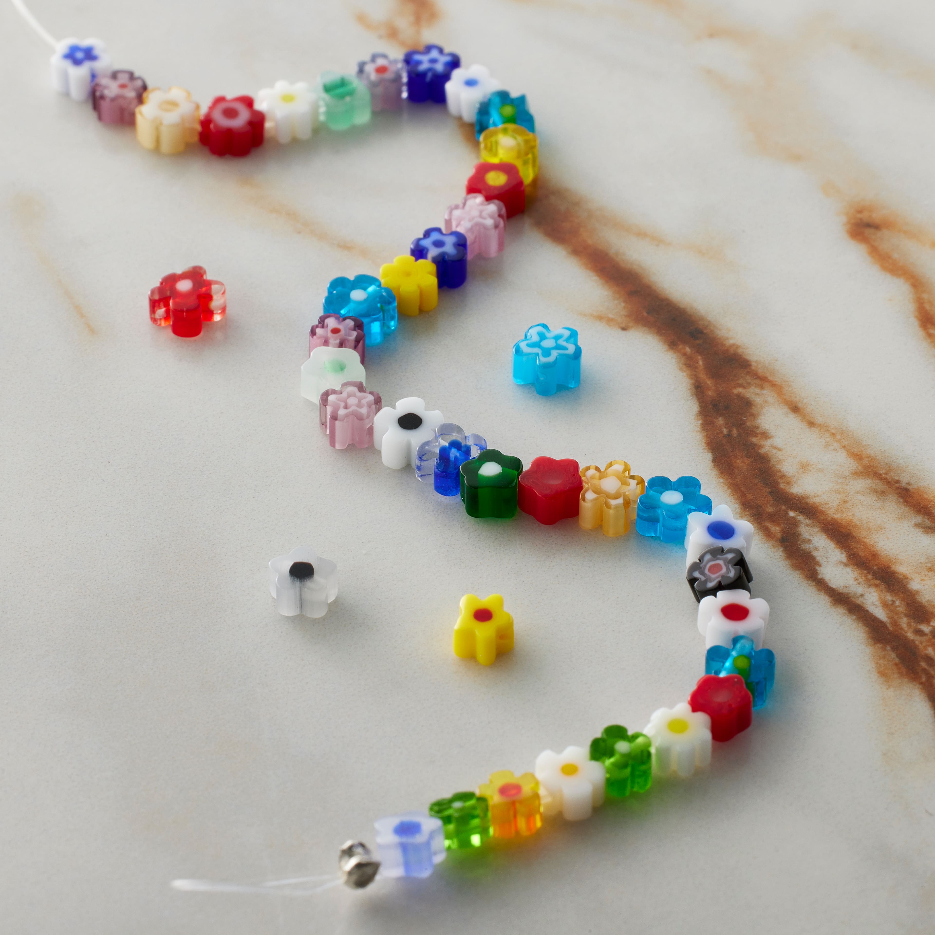 12 Pack: Millefiori Glass Flower Bead Mix by Bead Landing™