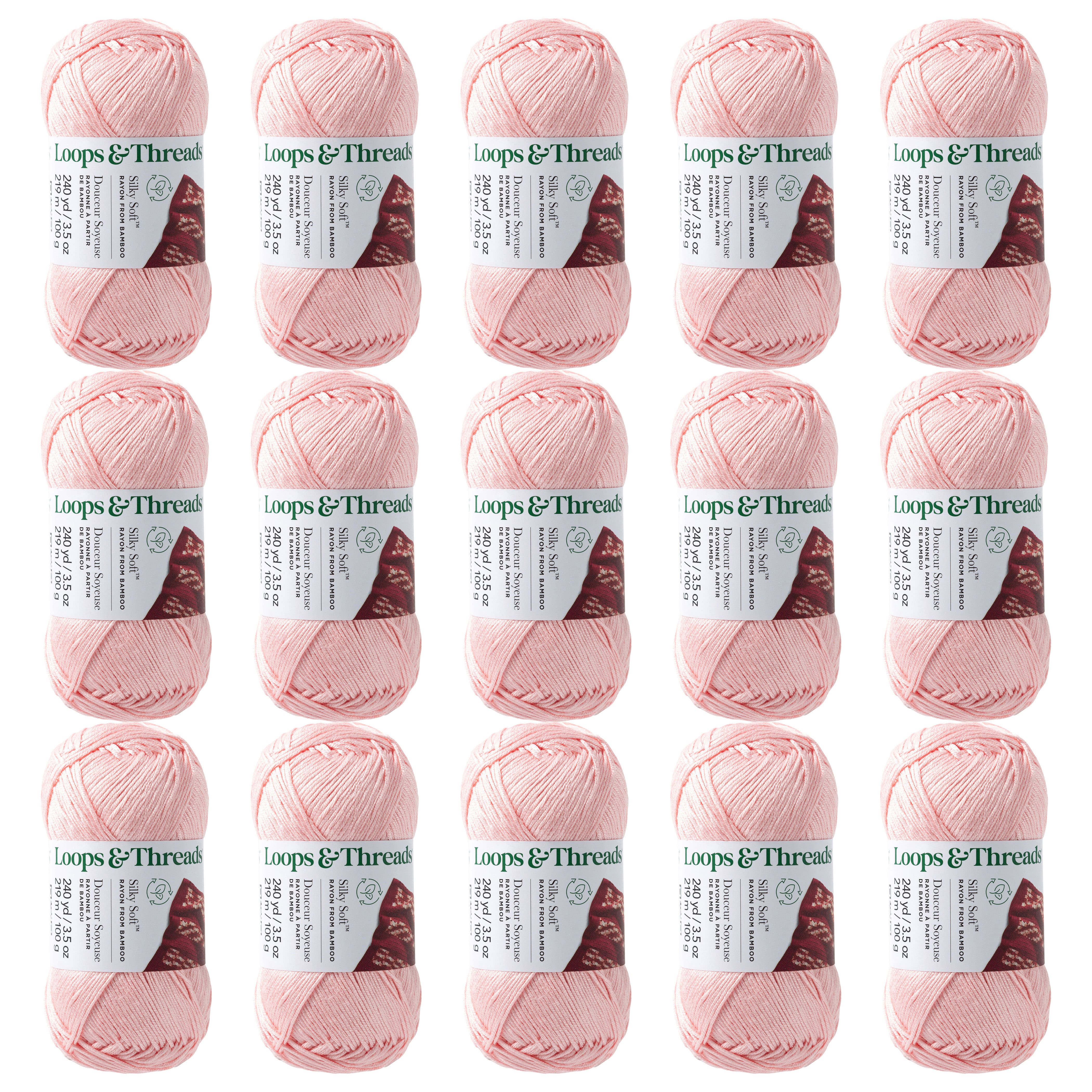 15 Pack: Silky Soft™ Yarn by Loops & Threads®