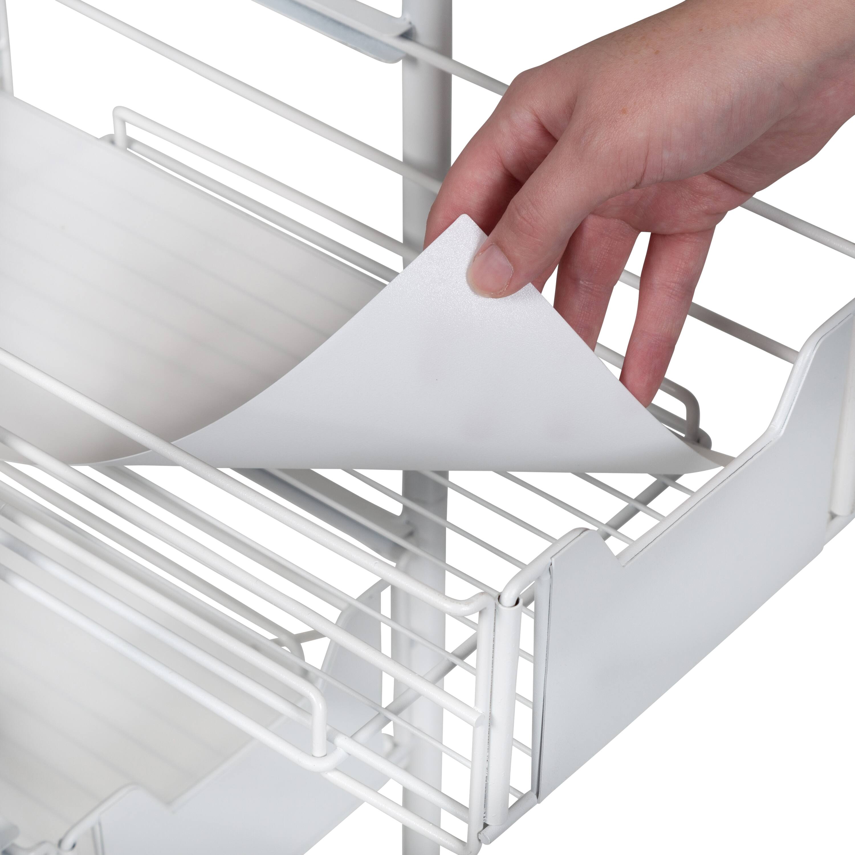 Honey Can Do White 4-Tier Slim Rolling Cart