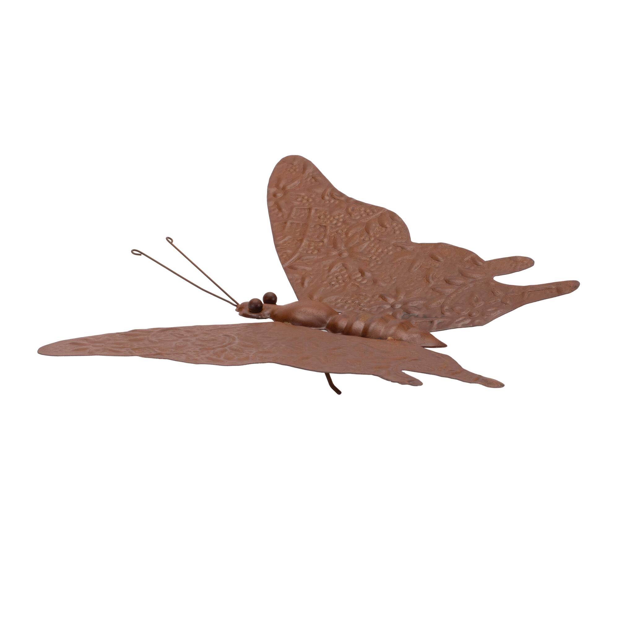 12.5&#x22; Bronze Metal Butterfly Garden Accent