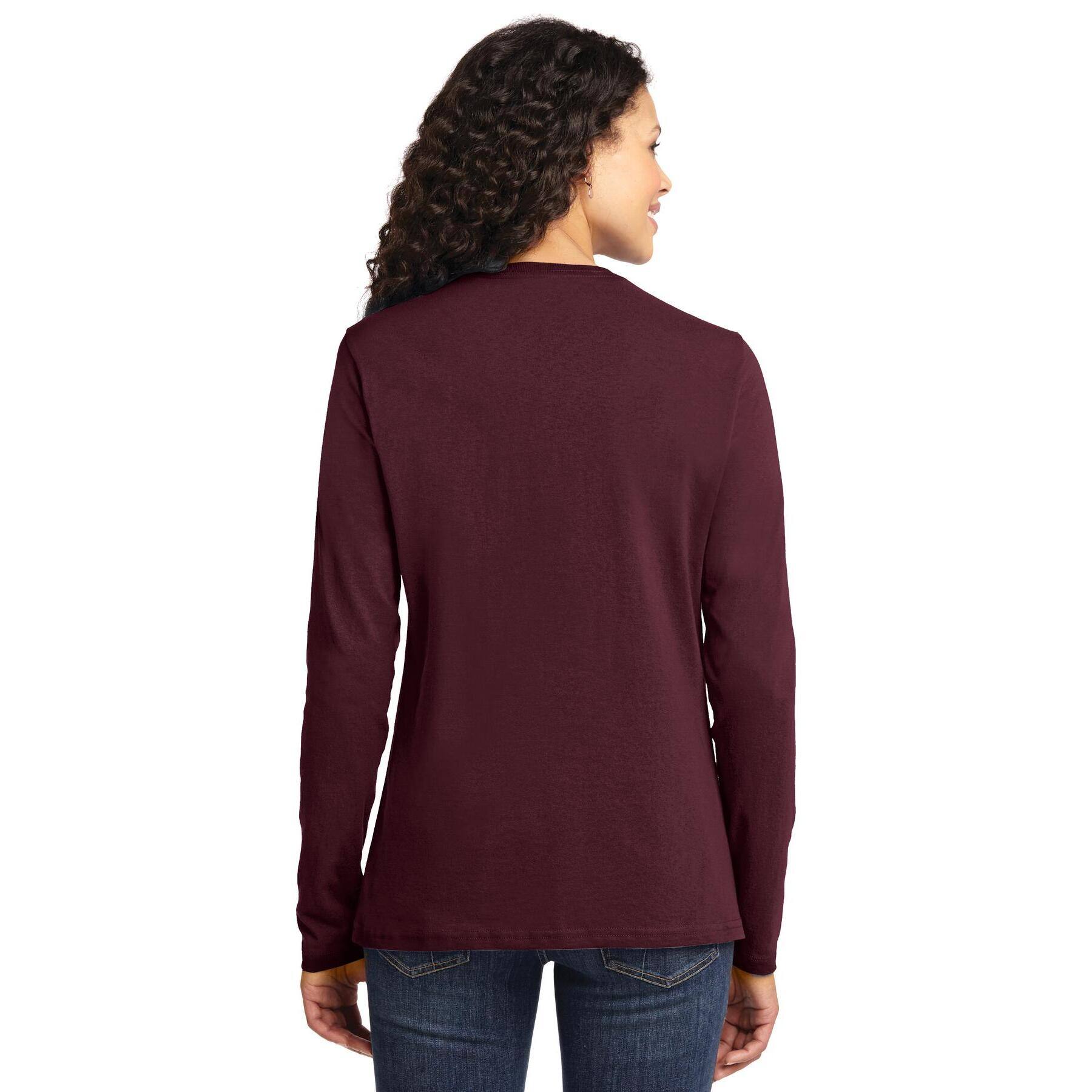 Port & Company® Core Cotton Colors Long Sleeve Ladies T-Shirt