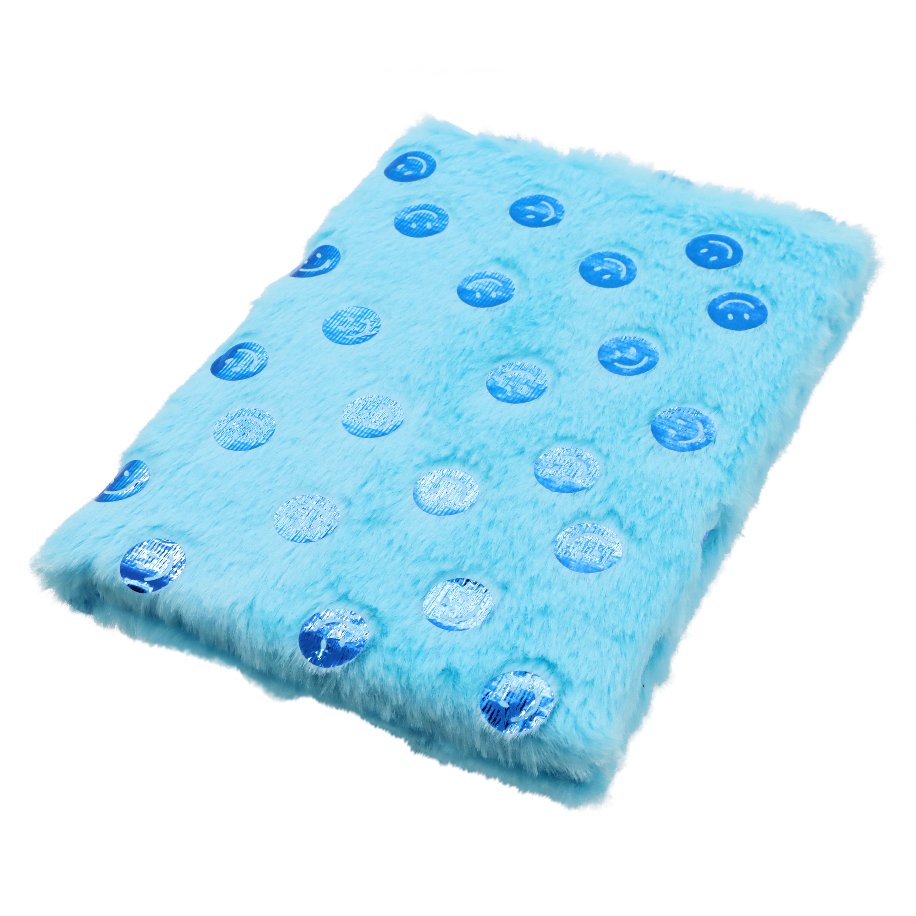 6&#x22; x 8&#x22; Smile Emoji Faux Fur Journal by Creatology&#x2122;