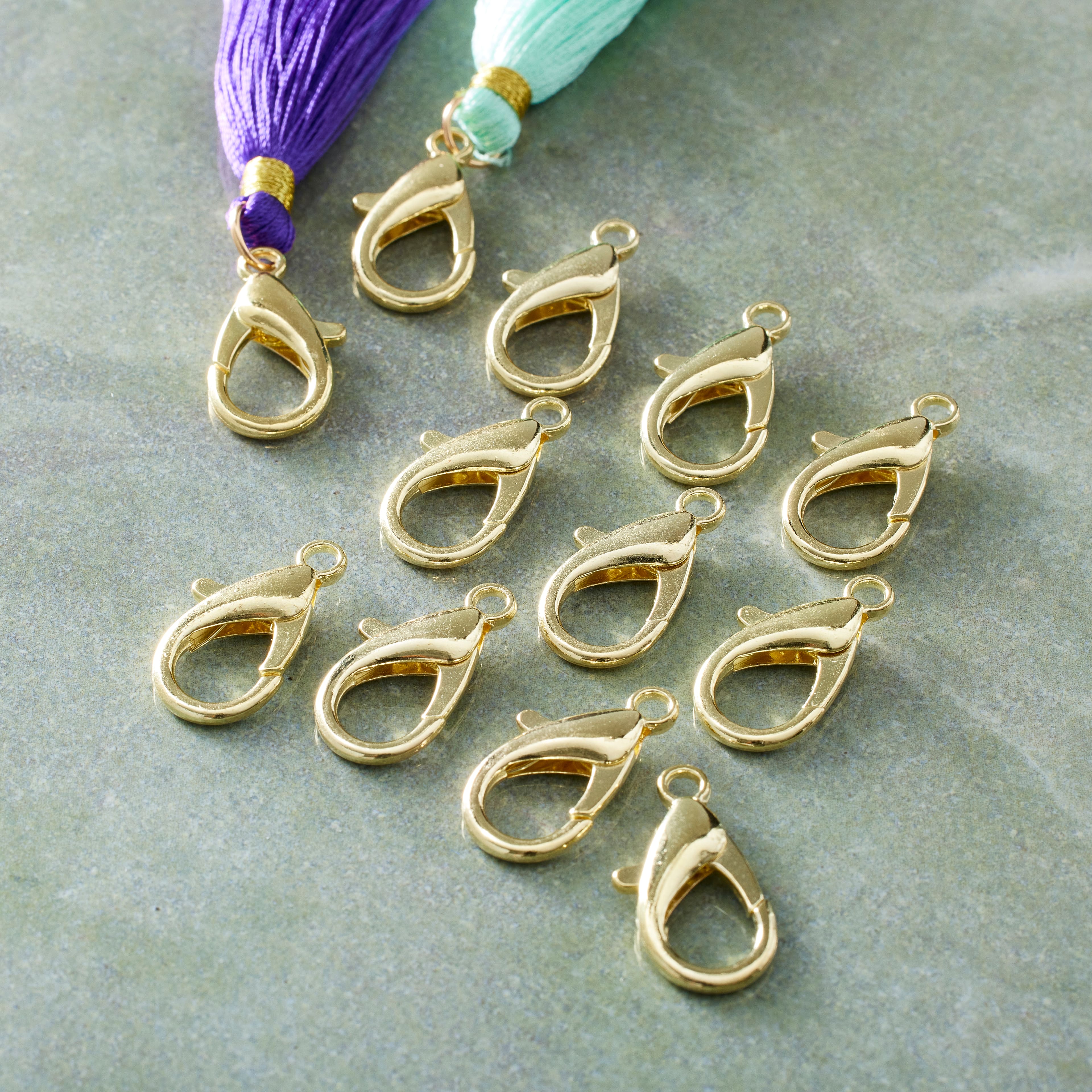 12 Pack: Gold Large Lobster Clasps by Bead Landing&#x2122;