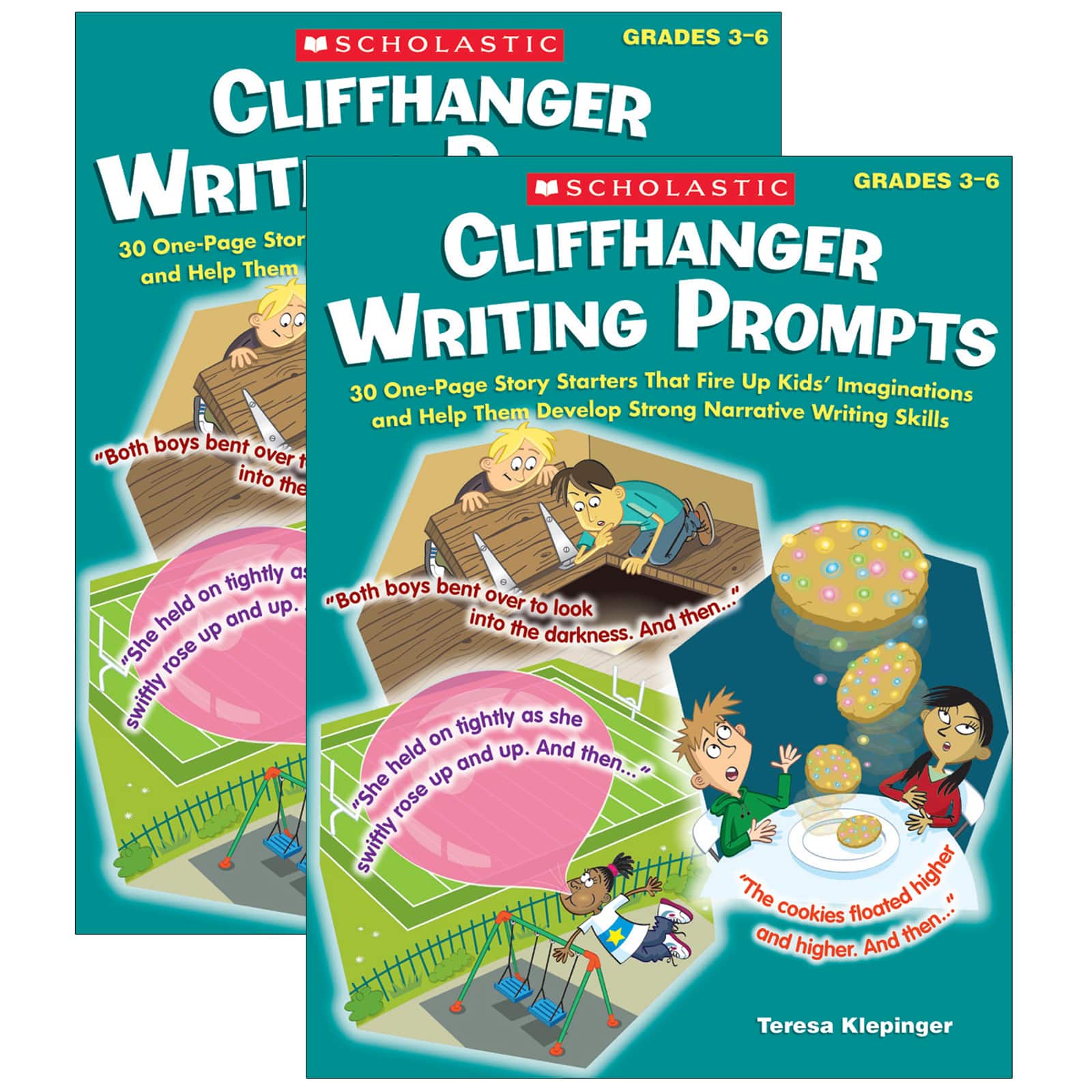 Scholastic Teaching Resources Cliffhanger Writing Prompts Book, Grades 3-6, 2ct.