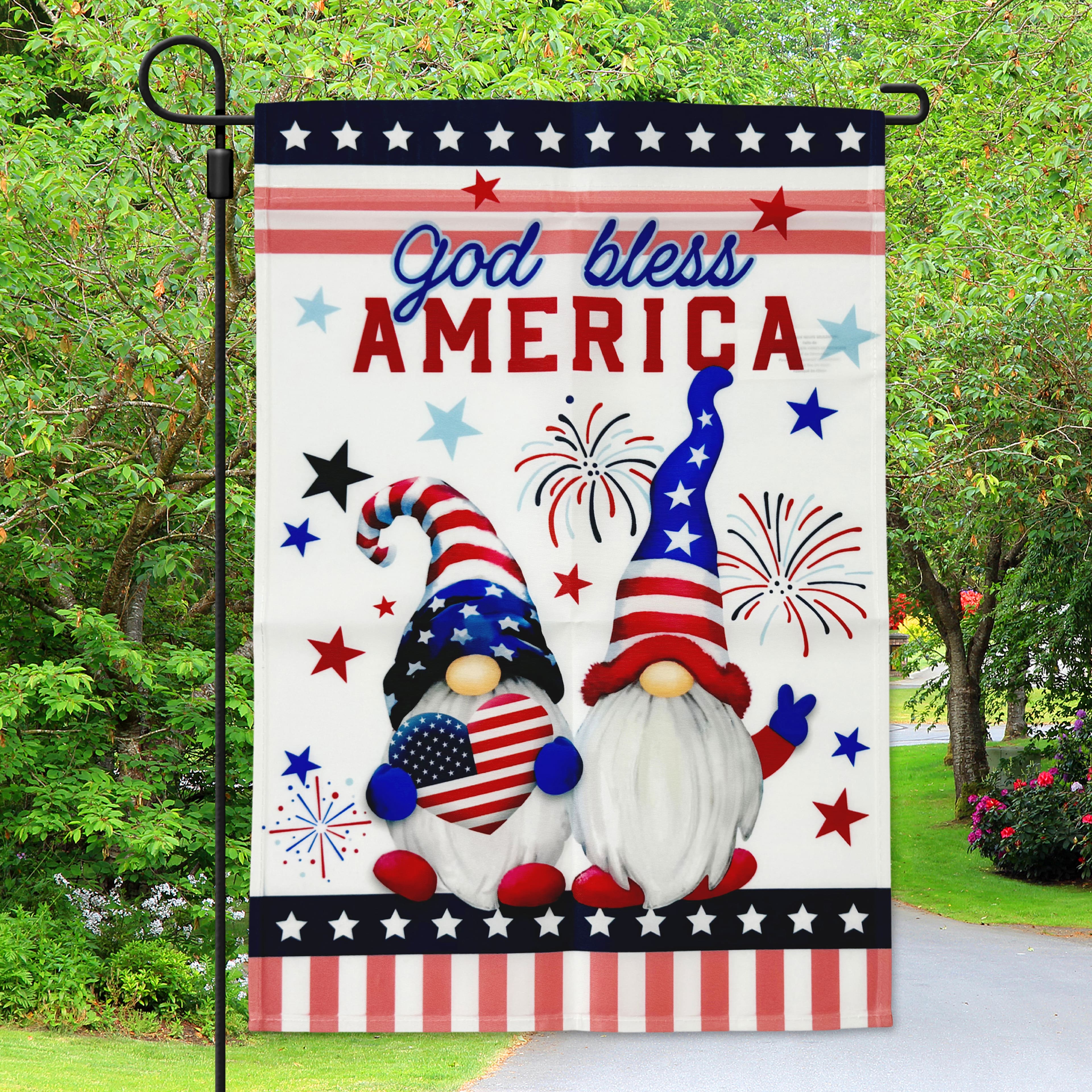 18&#x22; God Bless America Gnomes Garden Flag by Celebrate It&#x2122;