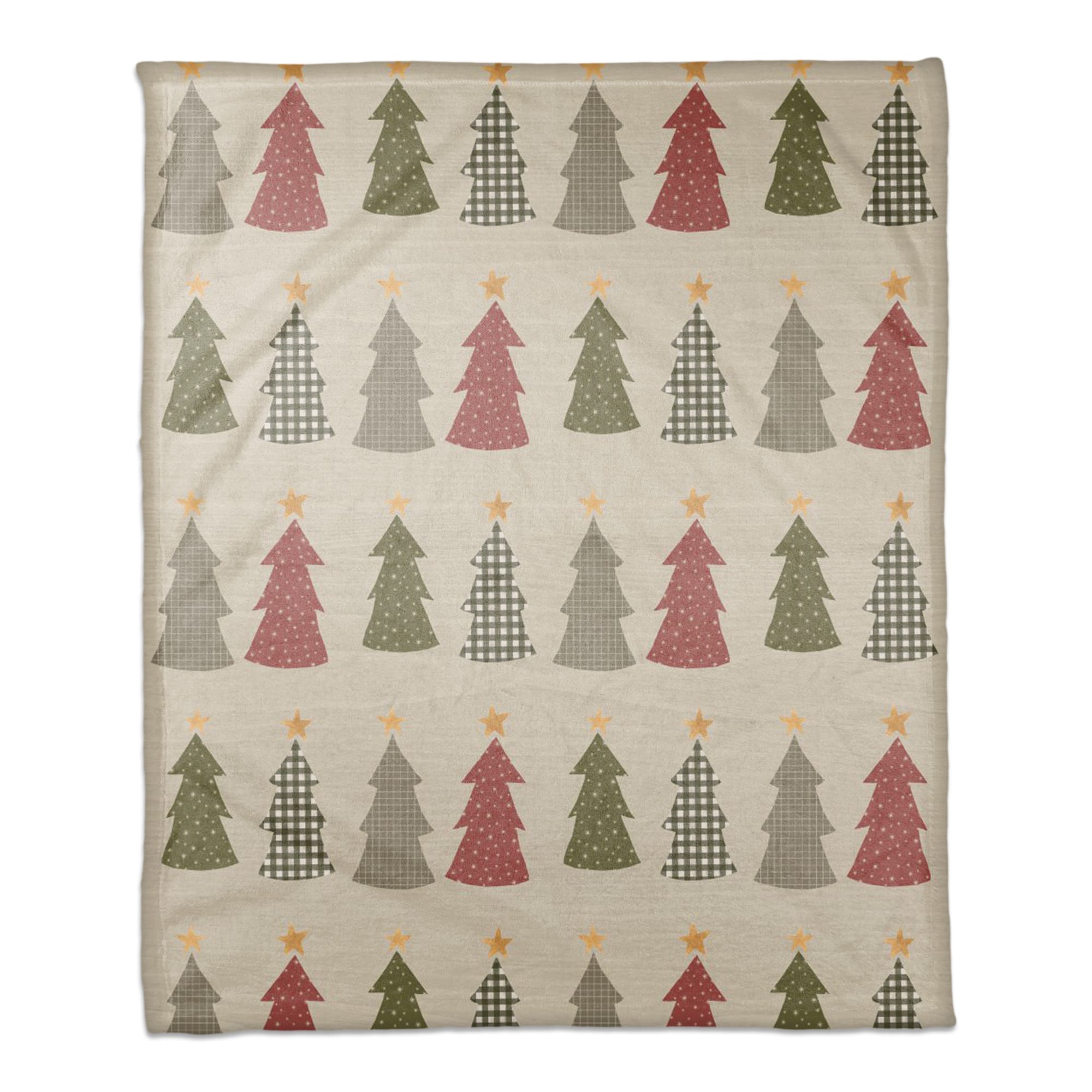 Tree Pattern Coral Fleece Blanket