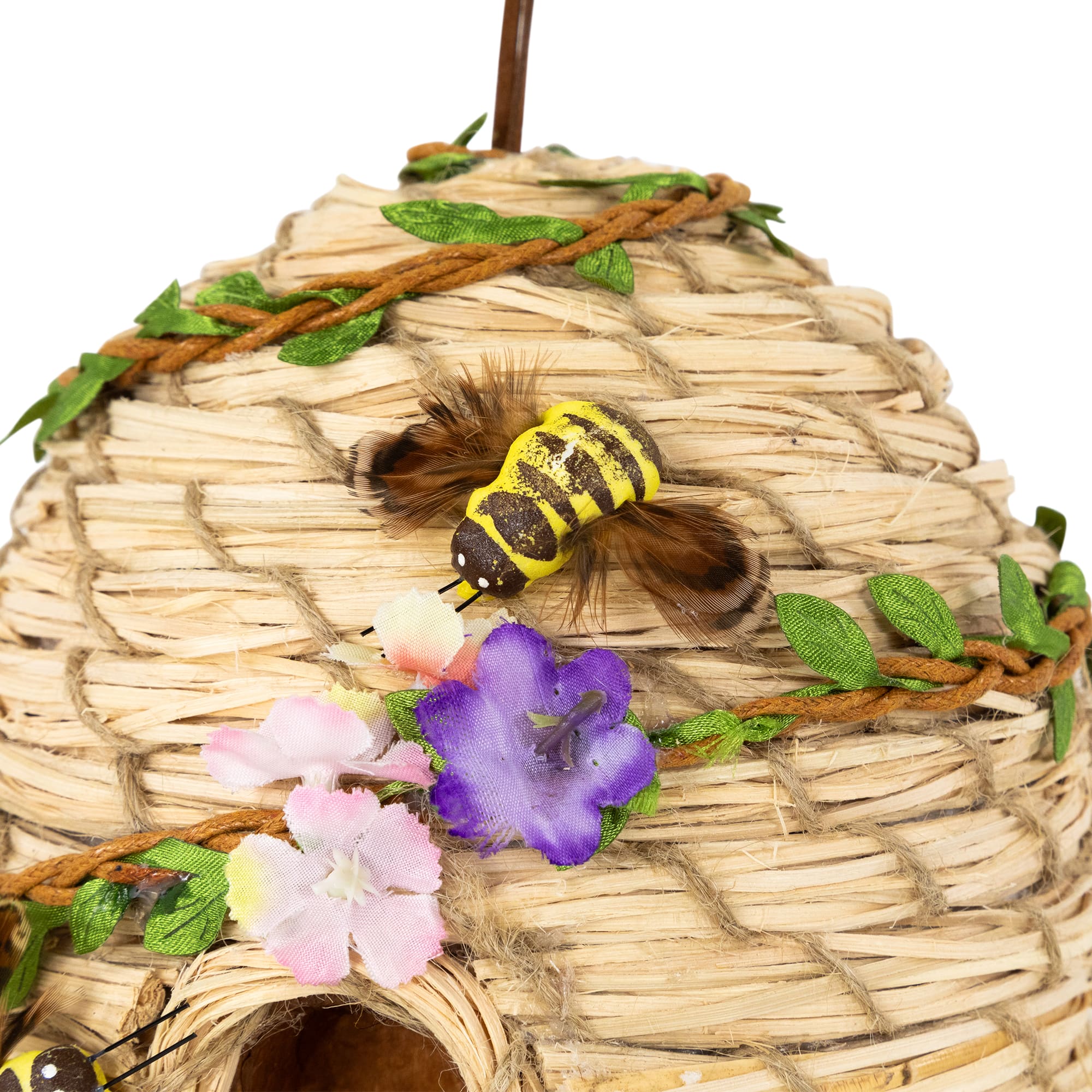 6.25&#x22; Beehive with Bees Spring Hanging Decoration