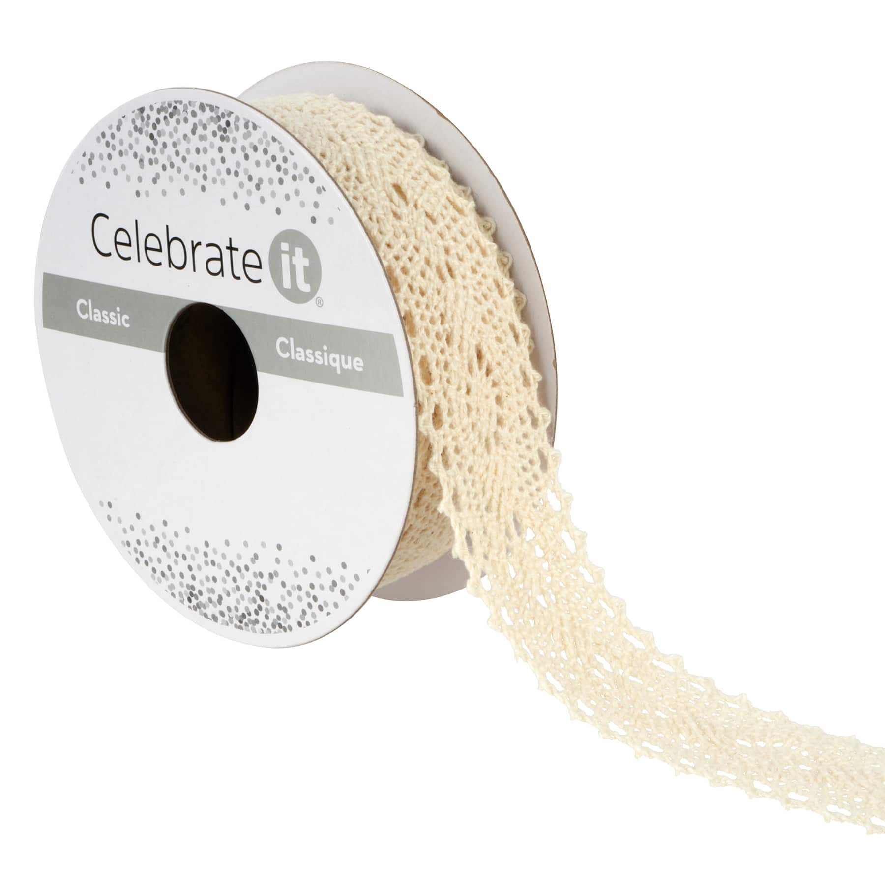 1" x 2yd. Lace Trim Ribbon by Celebrate It®
