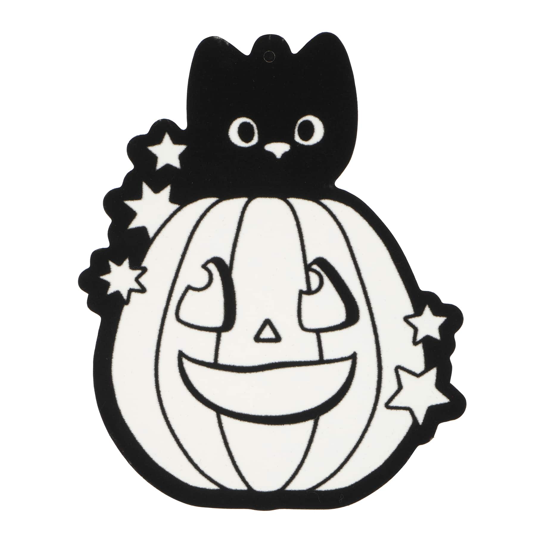 Jack-o&#x27;-Lantern &#x26; Black Cat Velvet Poster Ornament Craft Kit by Creatology&#x2122;