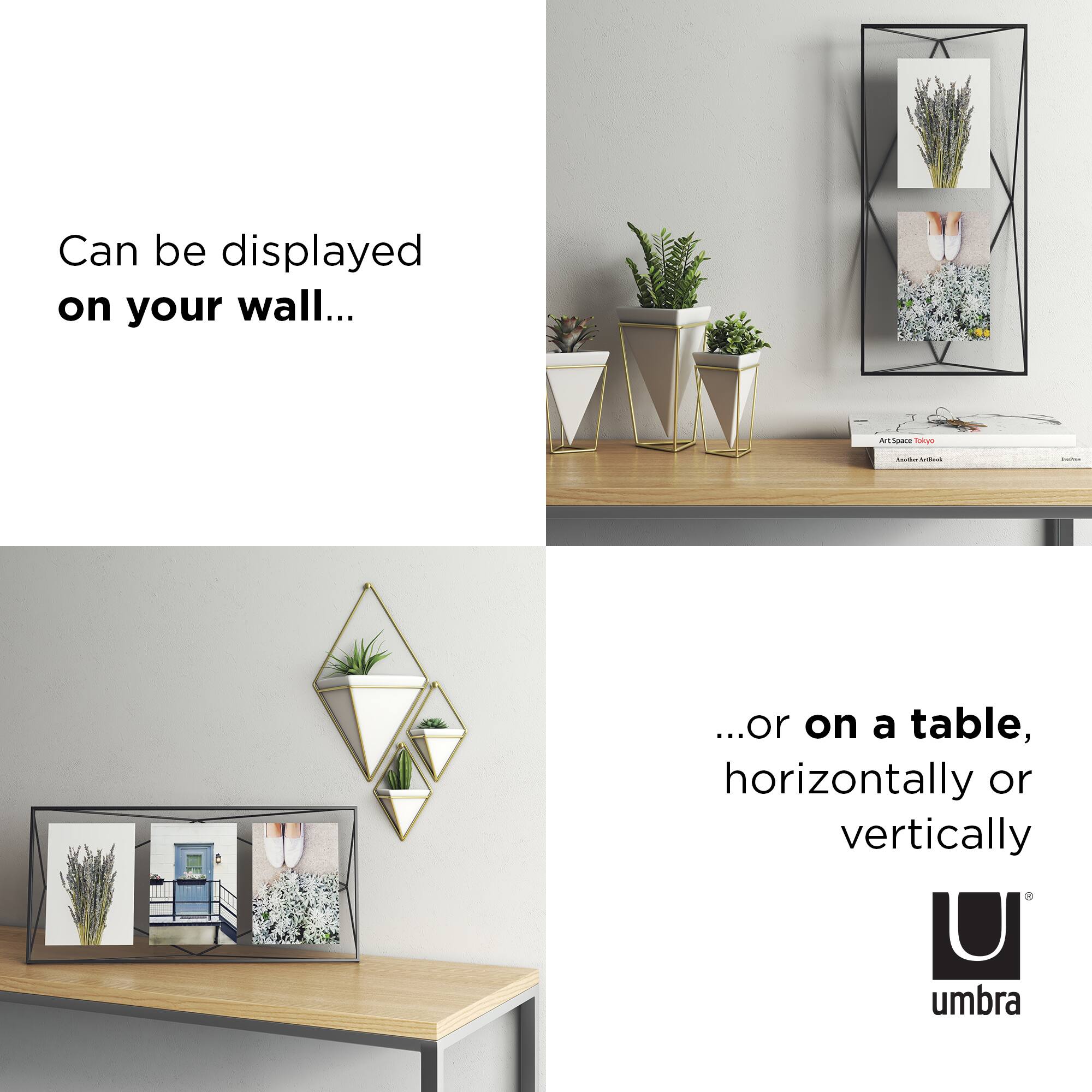 Umbra Black Prisma 3 Opening Picture Frame