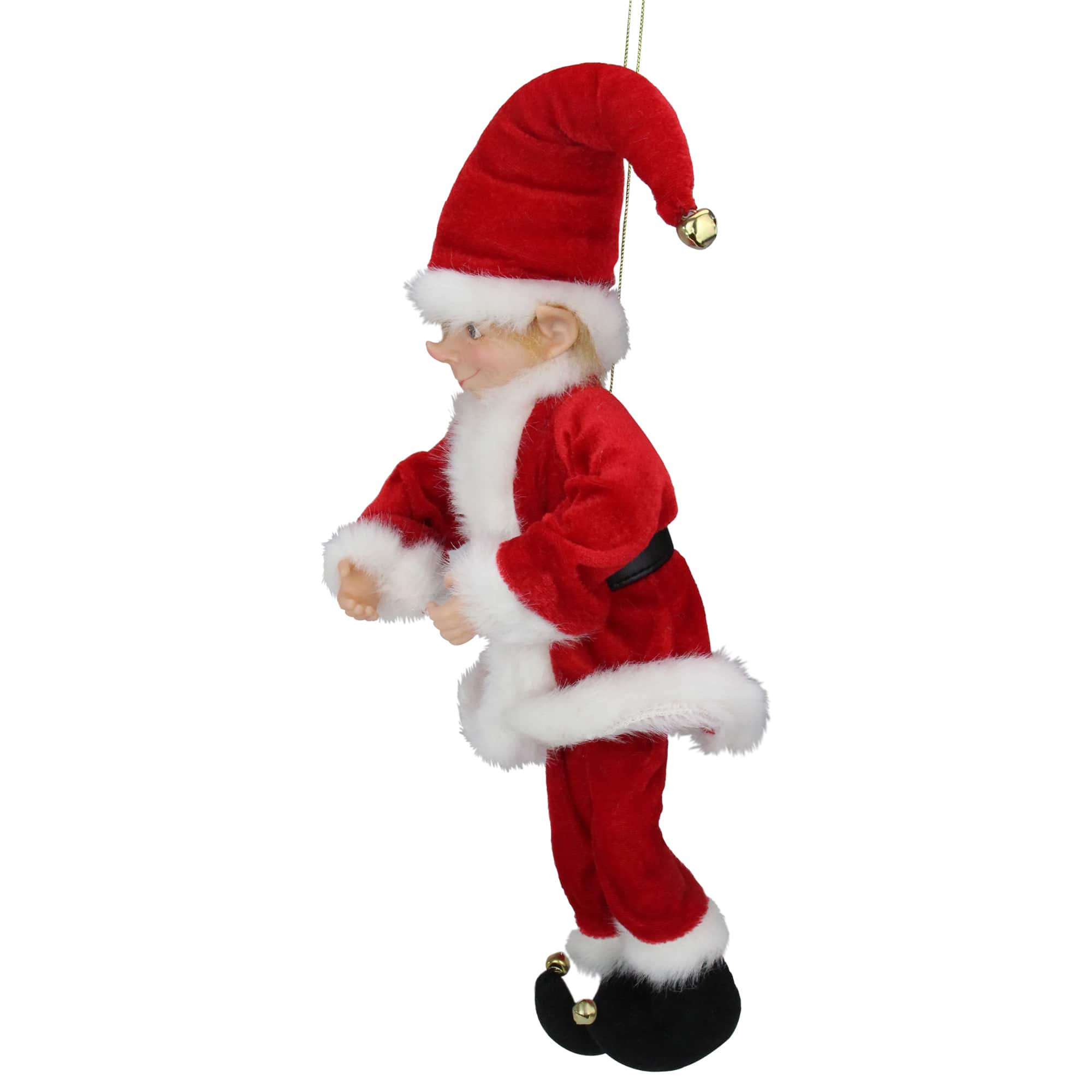Red &#x26; White Bendable Elf in a Santa Suit Accent
