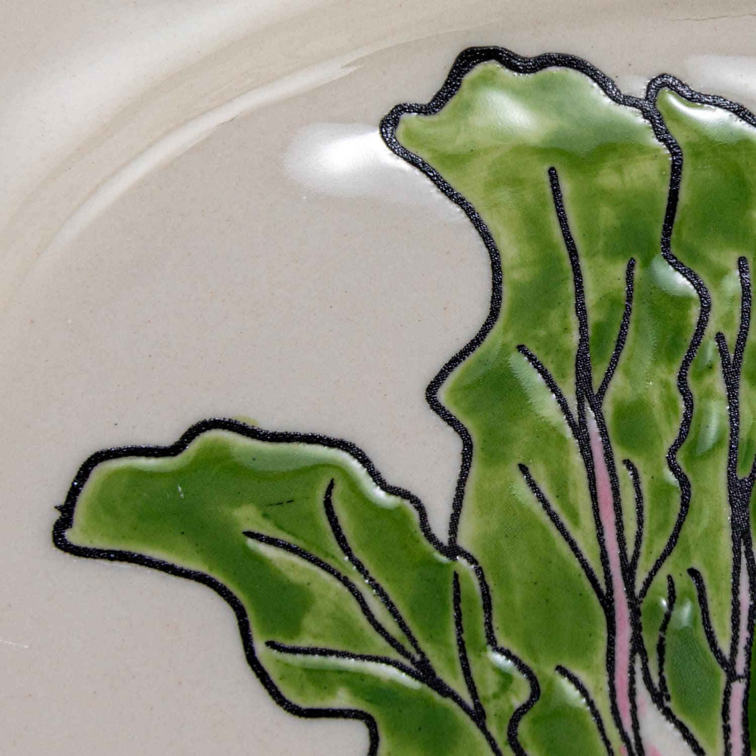 Hello Honey® 7.75" Vegetable & Herb Print Stoneware Plate Set