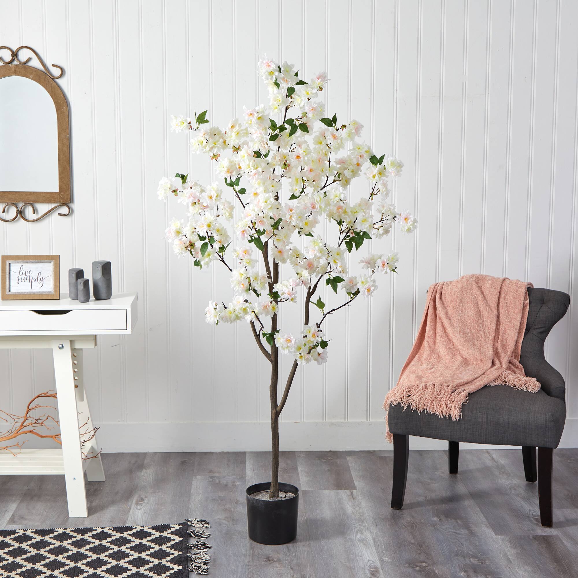 6ft. Potted White Cherry Blossom Tree