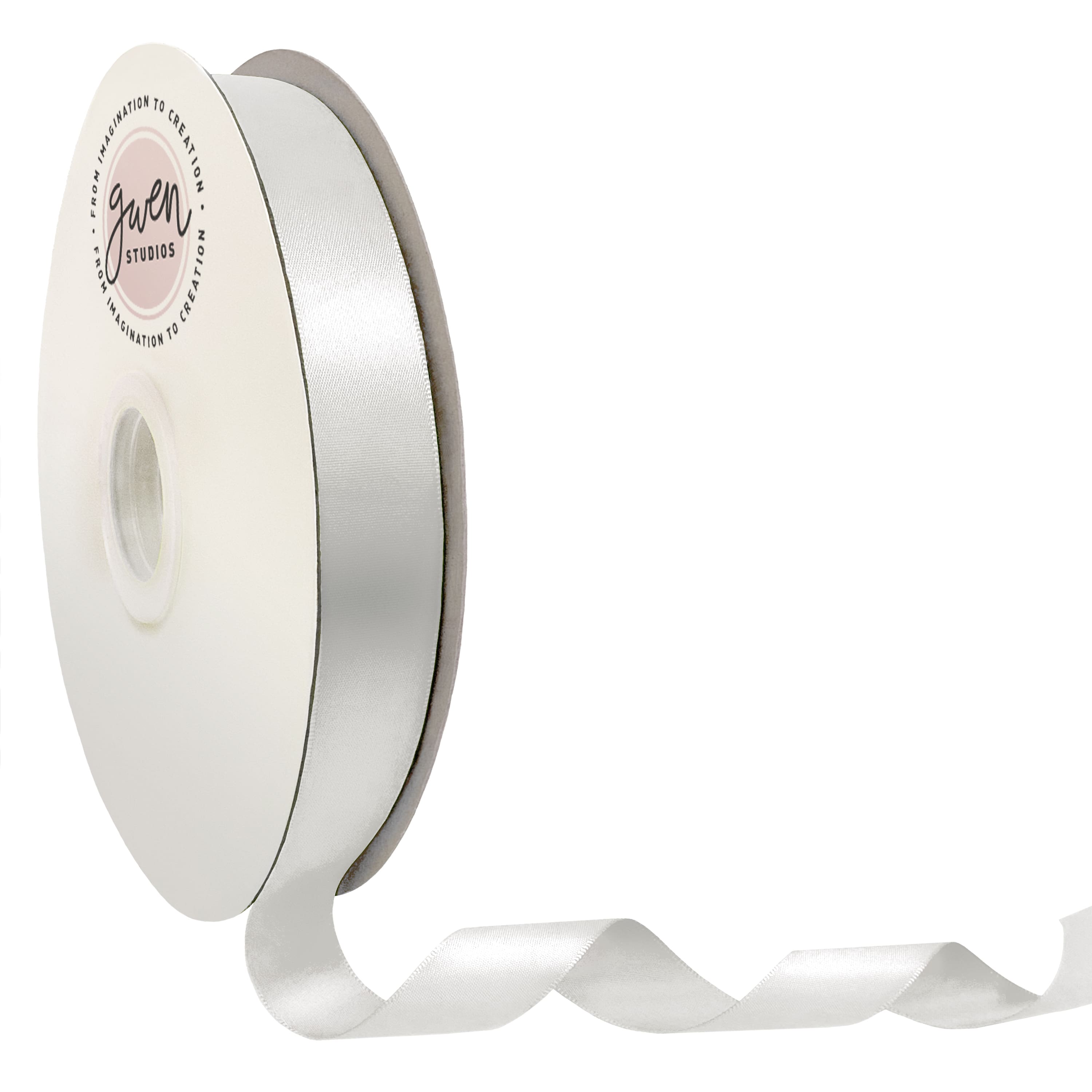 Gwen Studios Solid Grosgrain Ribbon in White | 2.5 x 50yd | Michaels