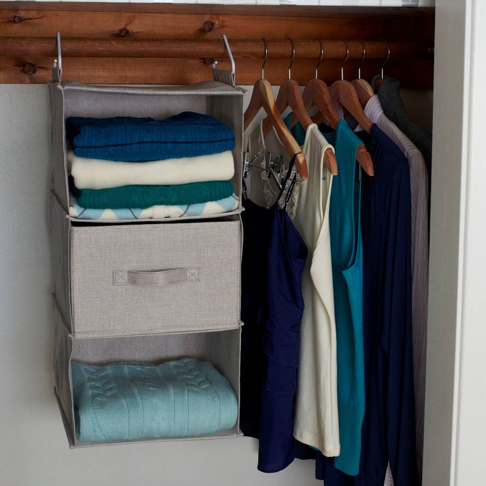 Household Essentials 3 Shelf Hanging Closet Organizer
