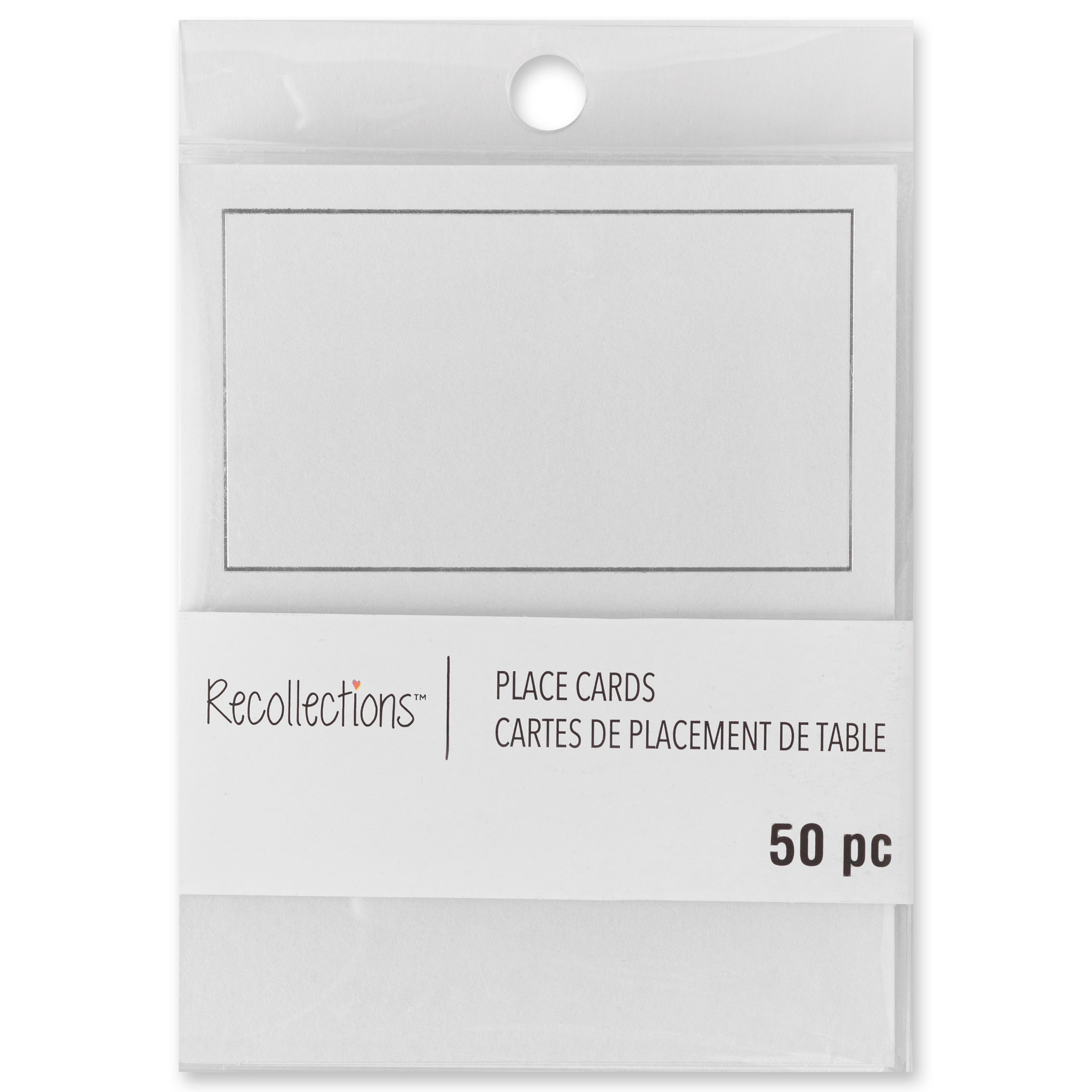 12 Packs: 50 ct. (600 total) Silver Trim Place Cards by Recollections™