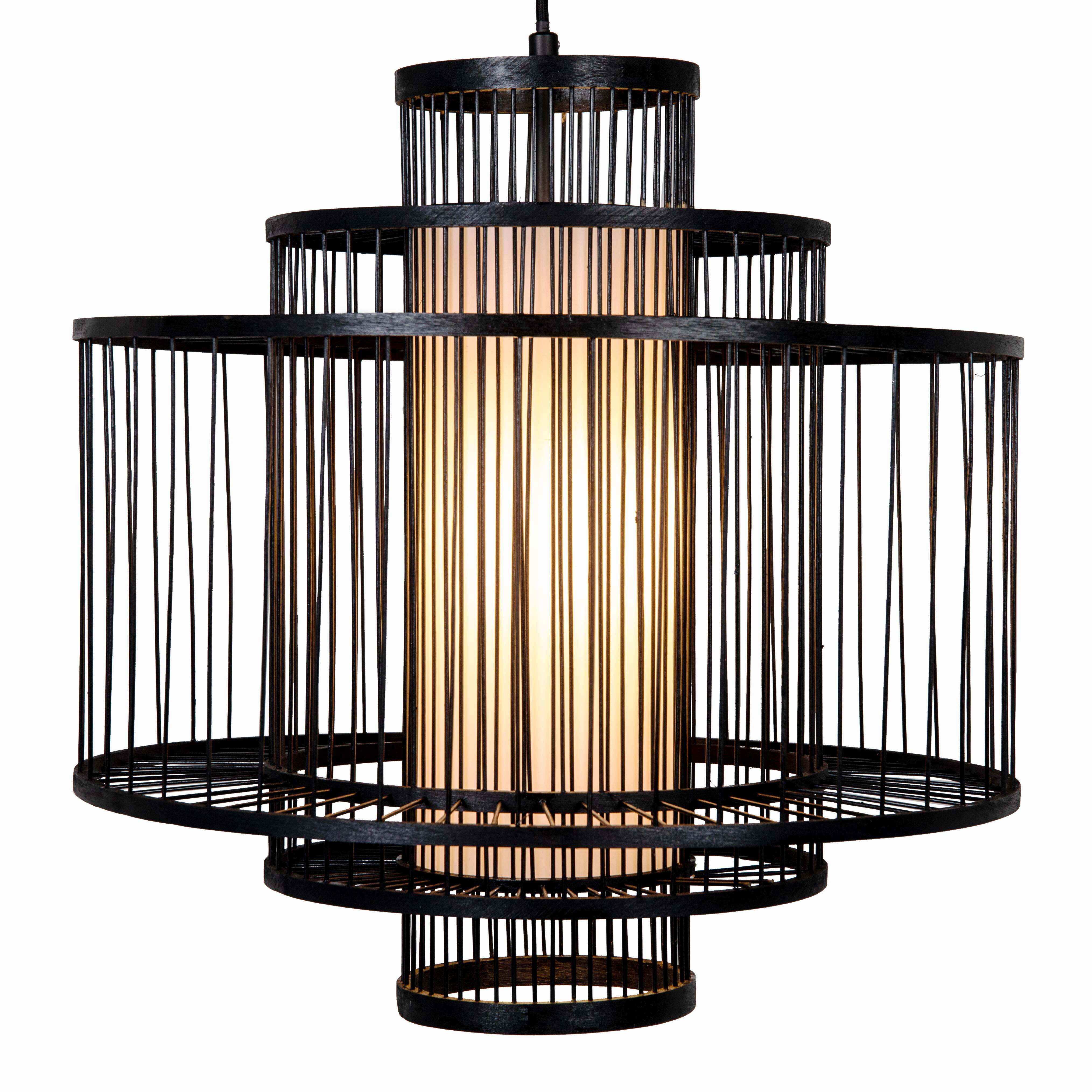 Hello Honey® 19.5" Boho Tiered Bamboo Chandelier