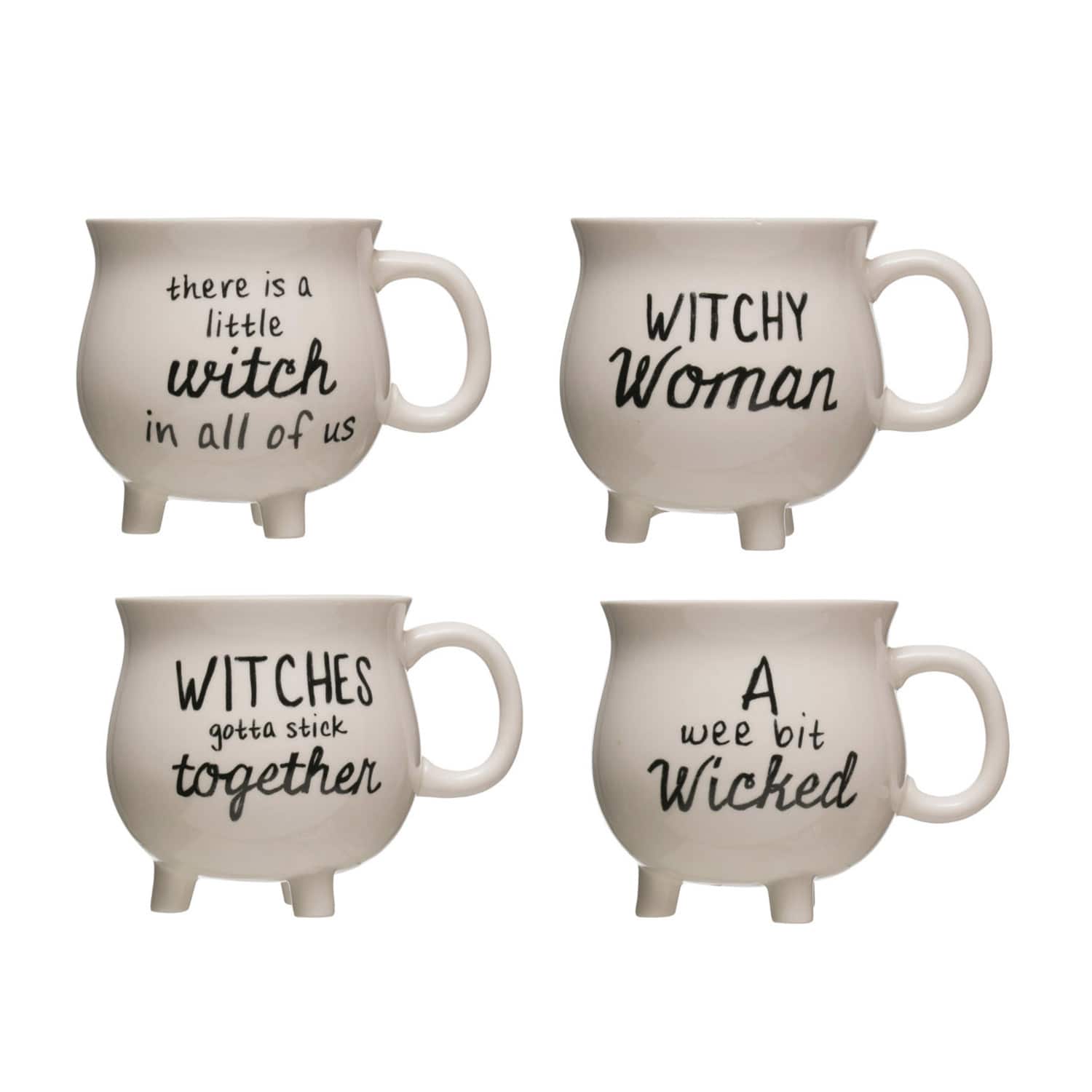 Hello Honey&#xAE; 12oz. Witchy Stoneware Cauldron Mug Set