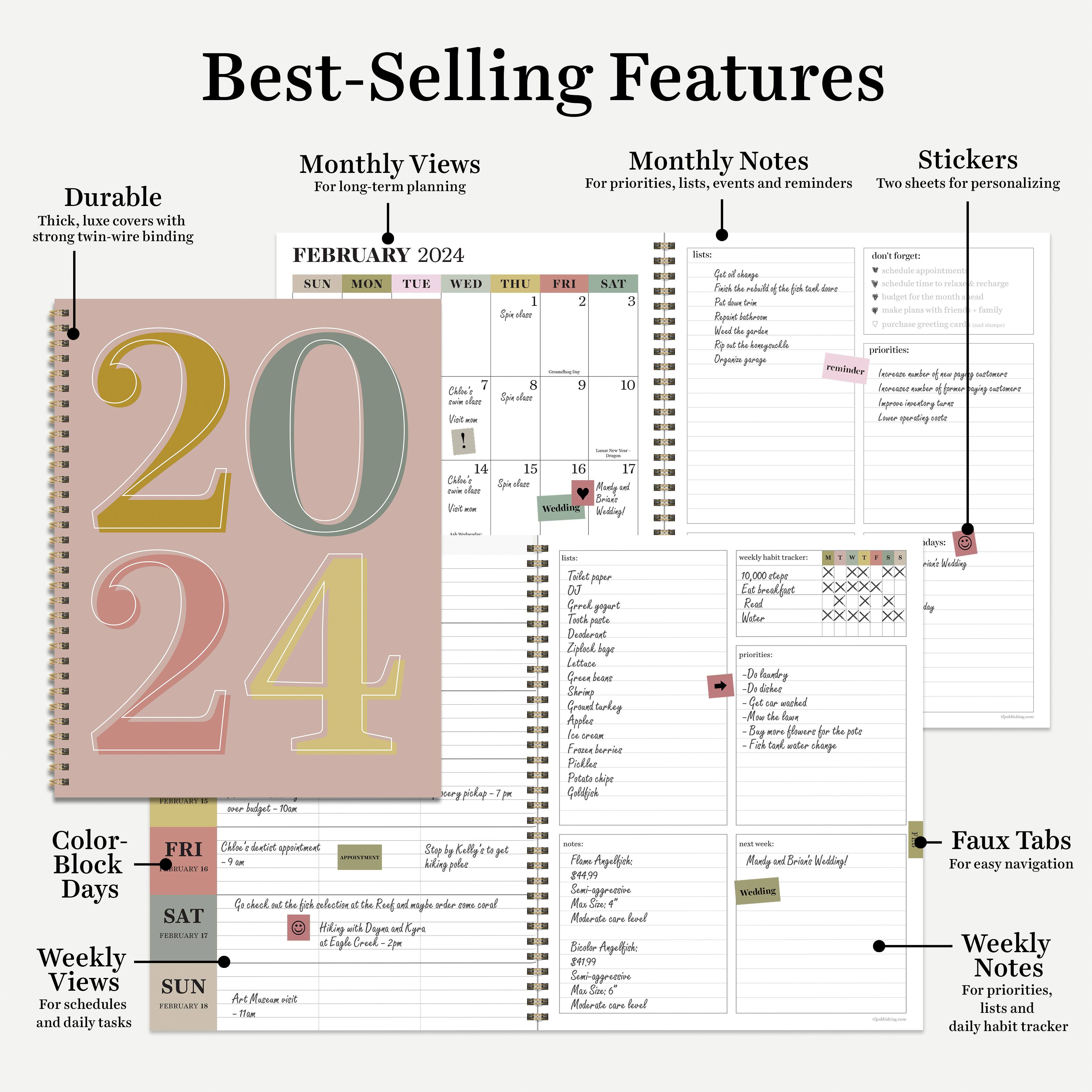 TF Publishing 2024 New Year Large Planner