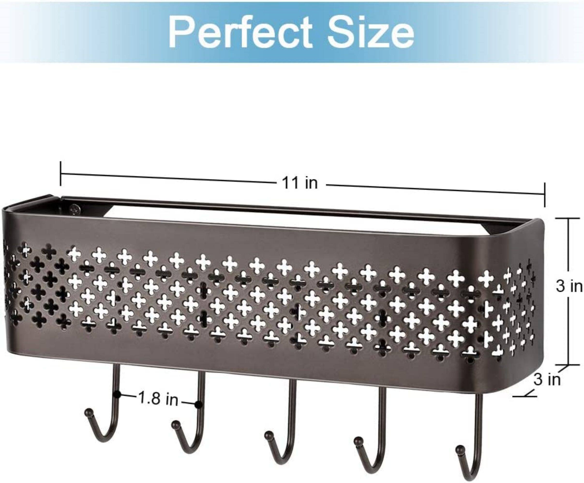 NEX™ Brown Wall Mount Metal Letter Holders Basket