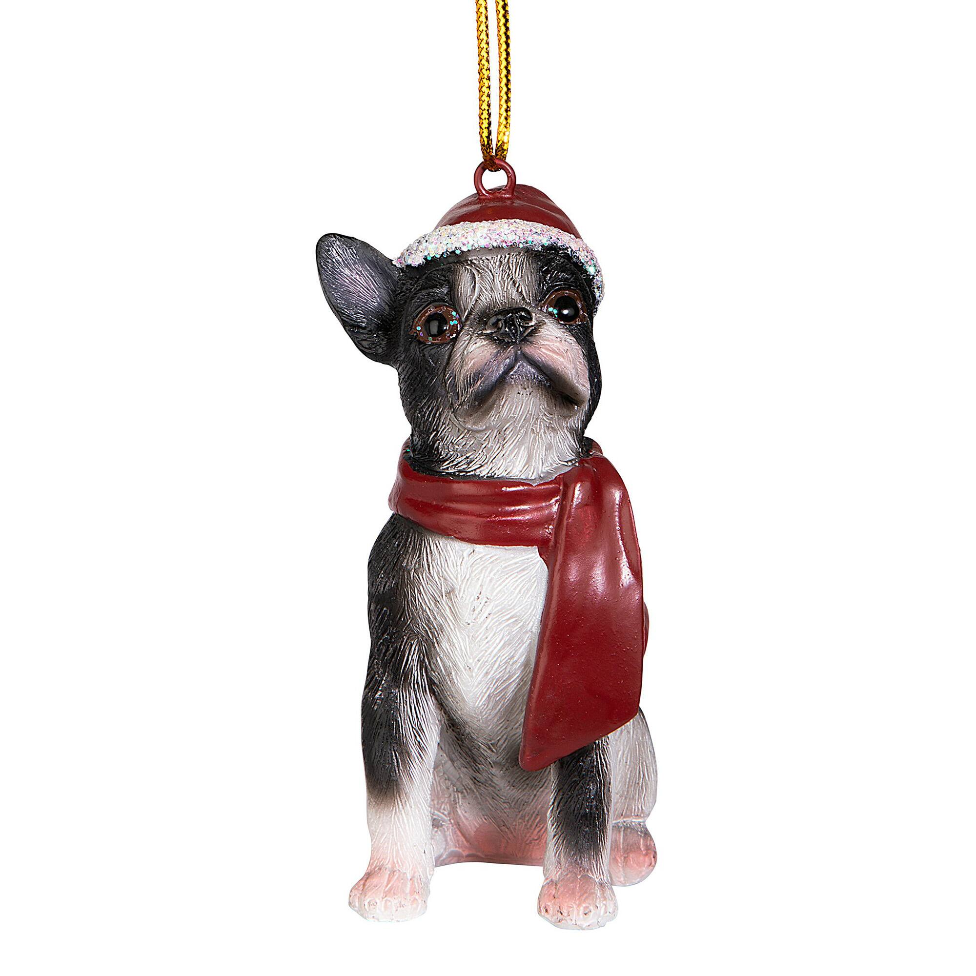 Design Toscano 3.5&#x22; Boston Terrier Ornament Sculpture