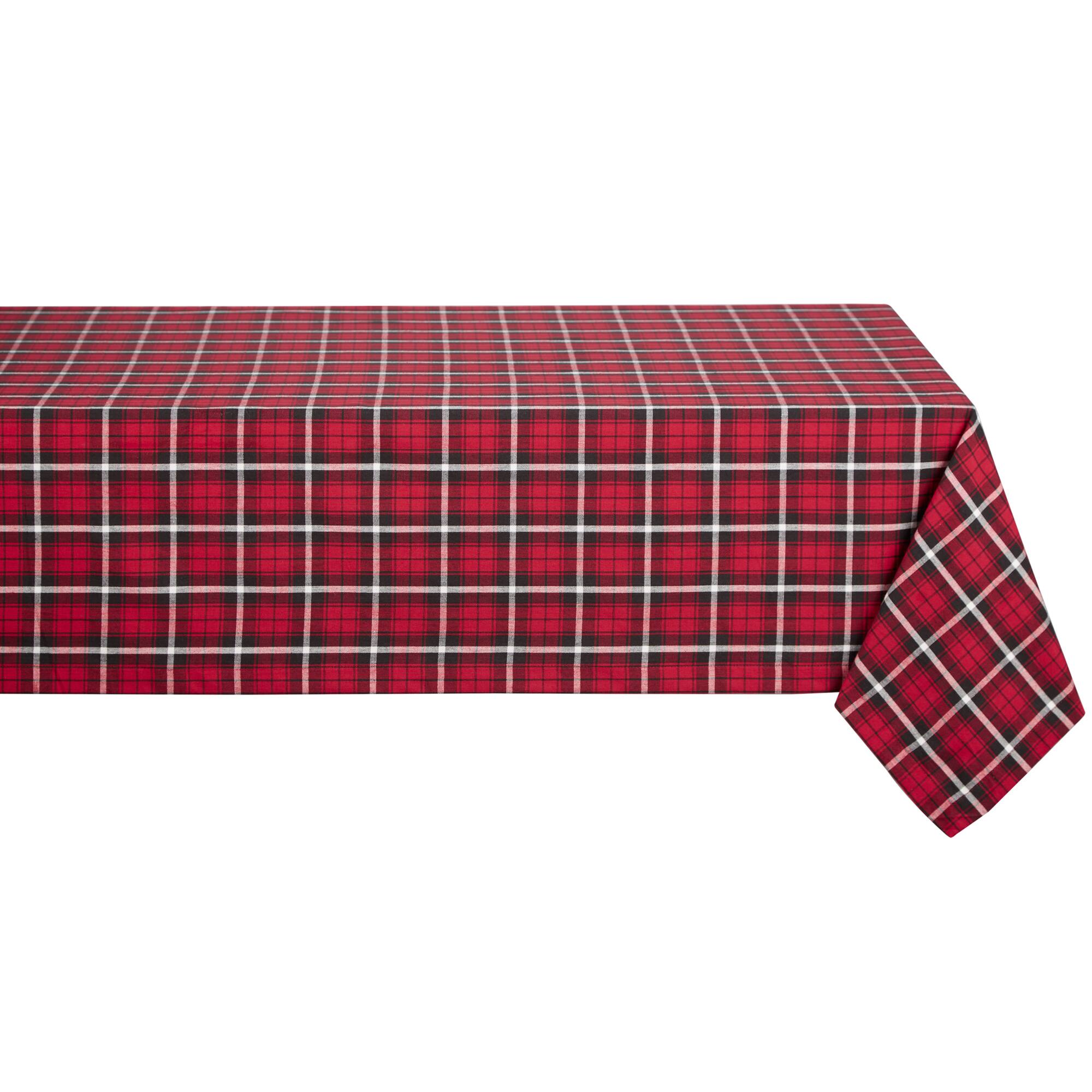 DII® 120" Glad Tidings Plaid Tablecloth