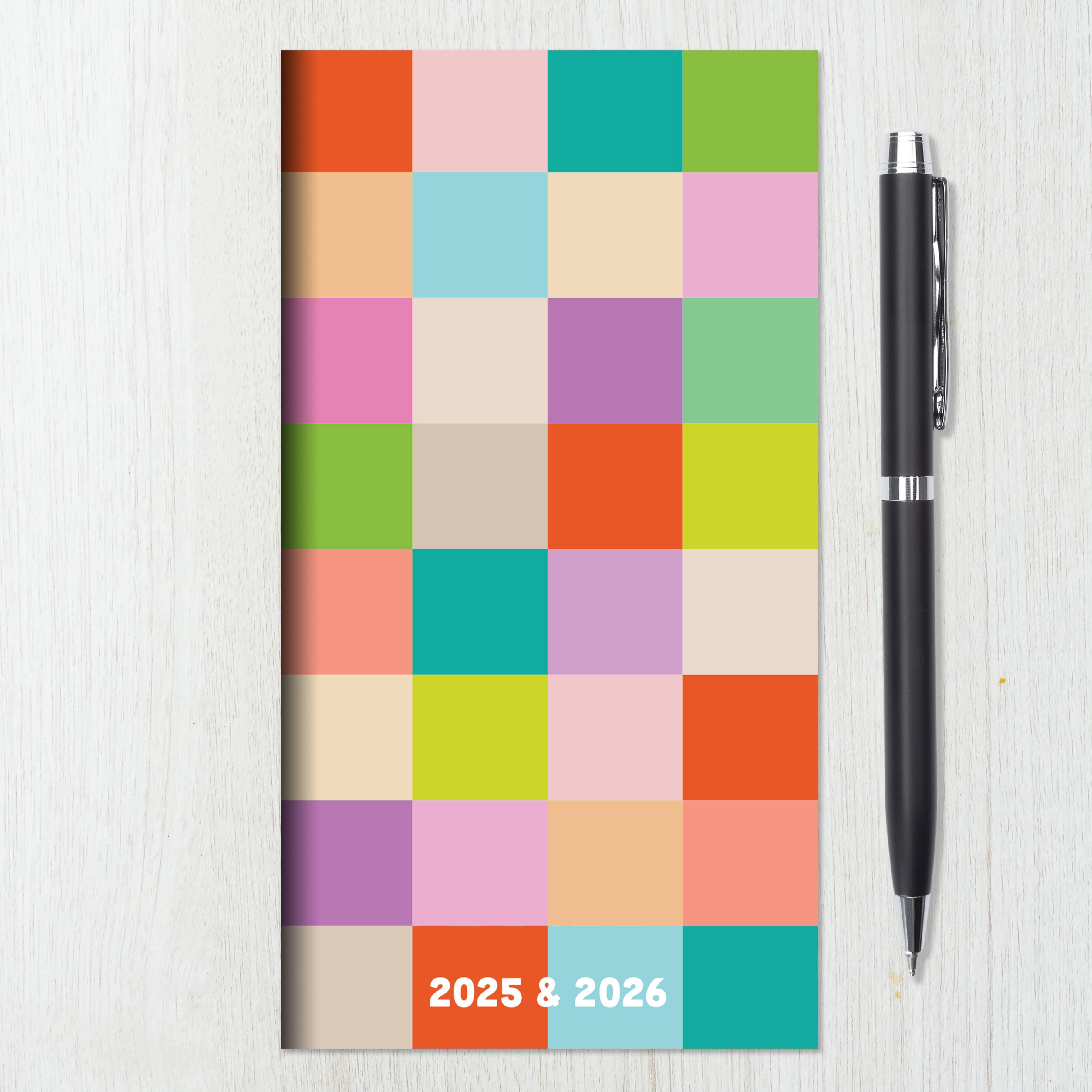 TF Publishing 2025-2026 Small Check Your Colors Monthly Pocket Planner