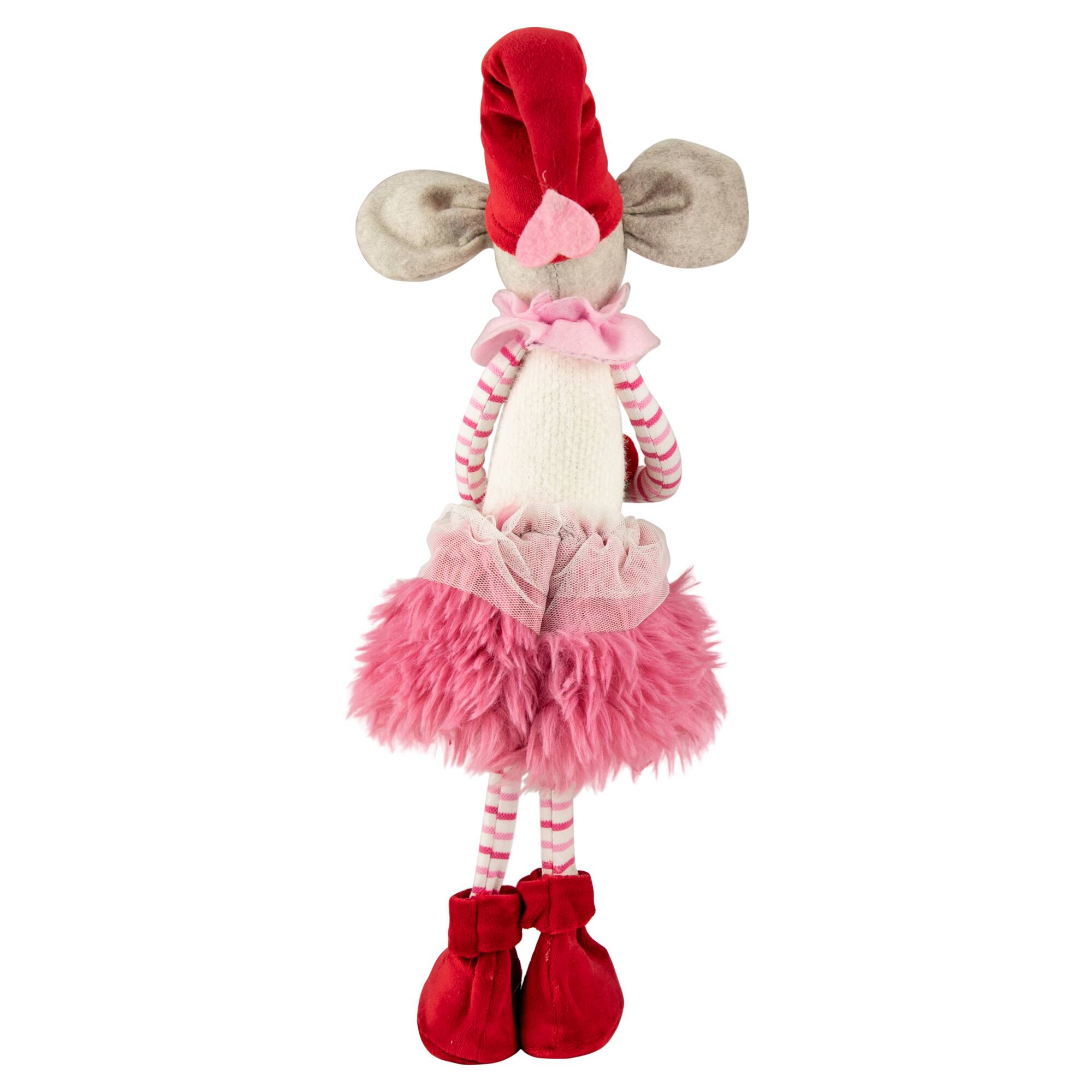 20" Standing Plush Girl Mouse Valentine's Day Figure