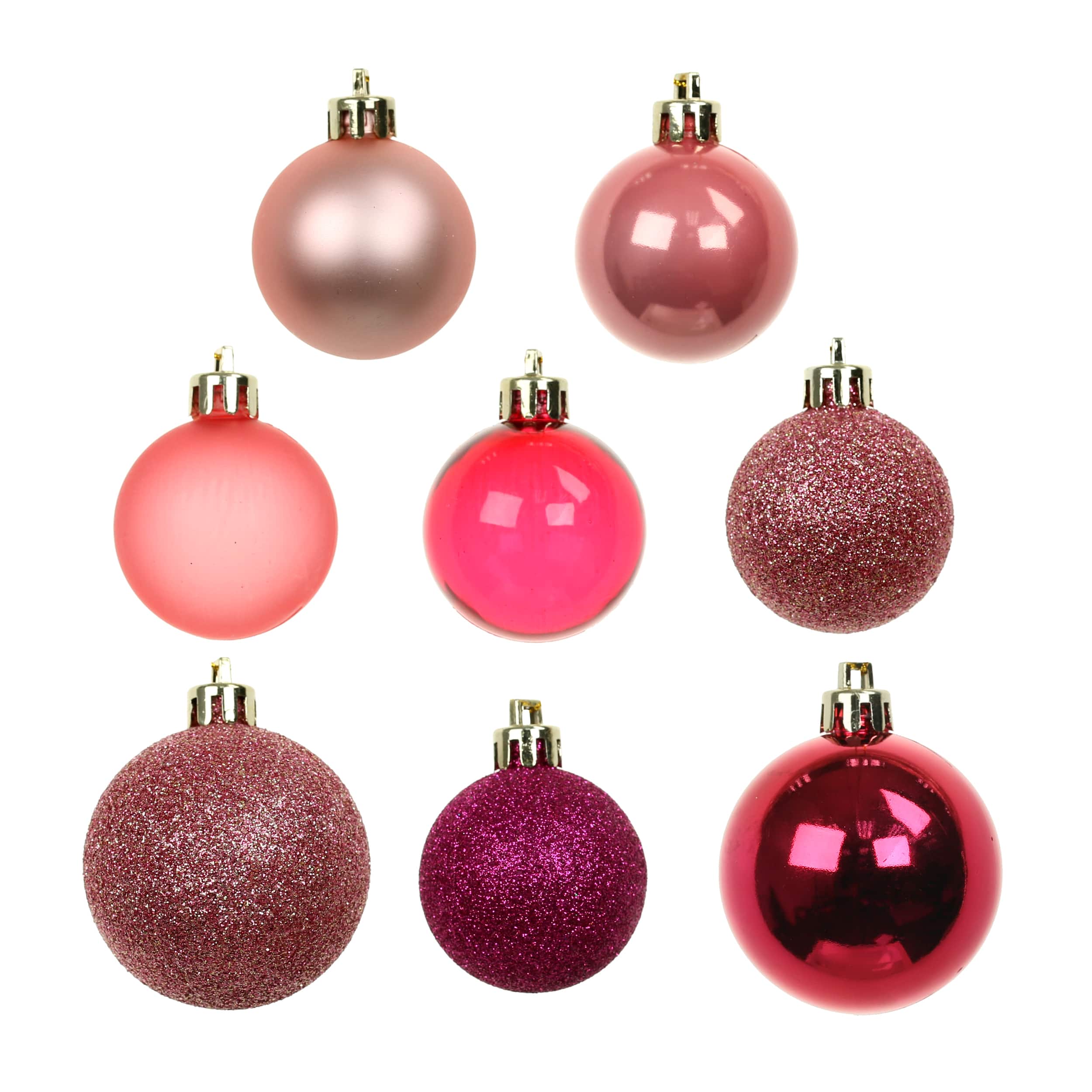 80 Pack Pink Mix Shatterproof Ball Ornaments by Ashland&#xAE;