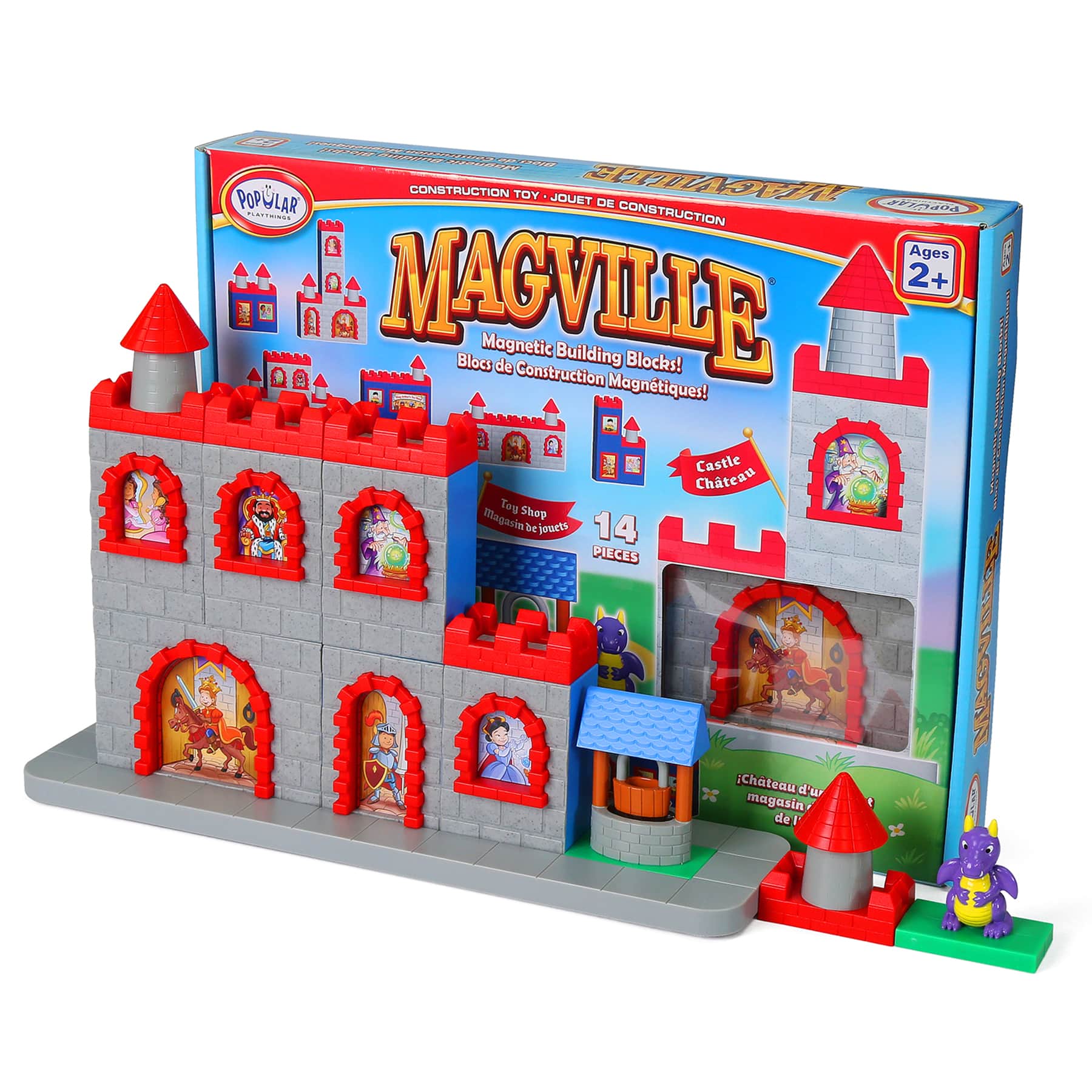 Popular Playthings® Magville® Castle™ Magnetic Building Blocks Play Set