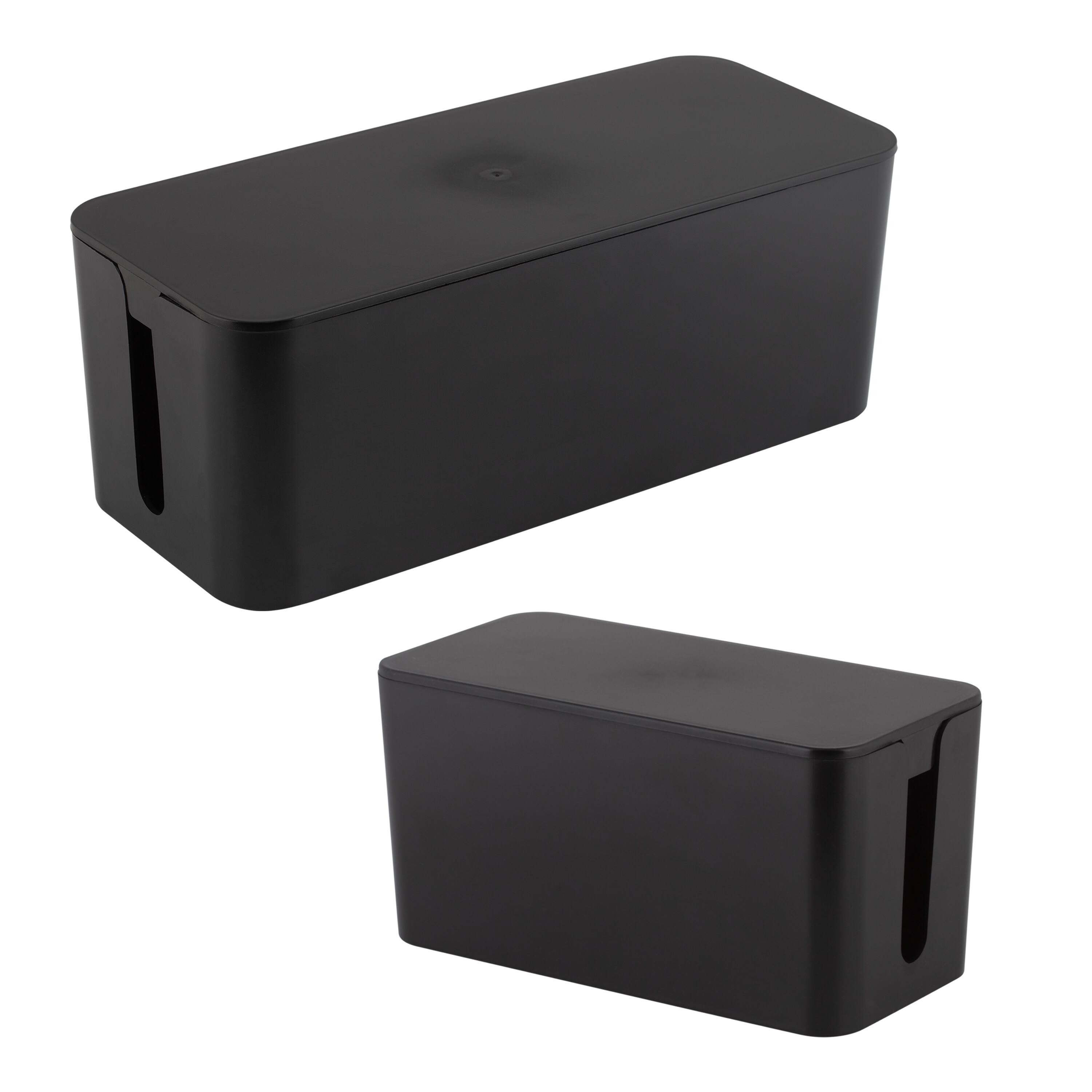 Simplify Black Cable Organizer Boxes, 2ct.