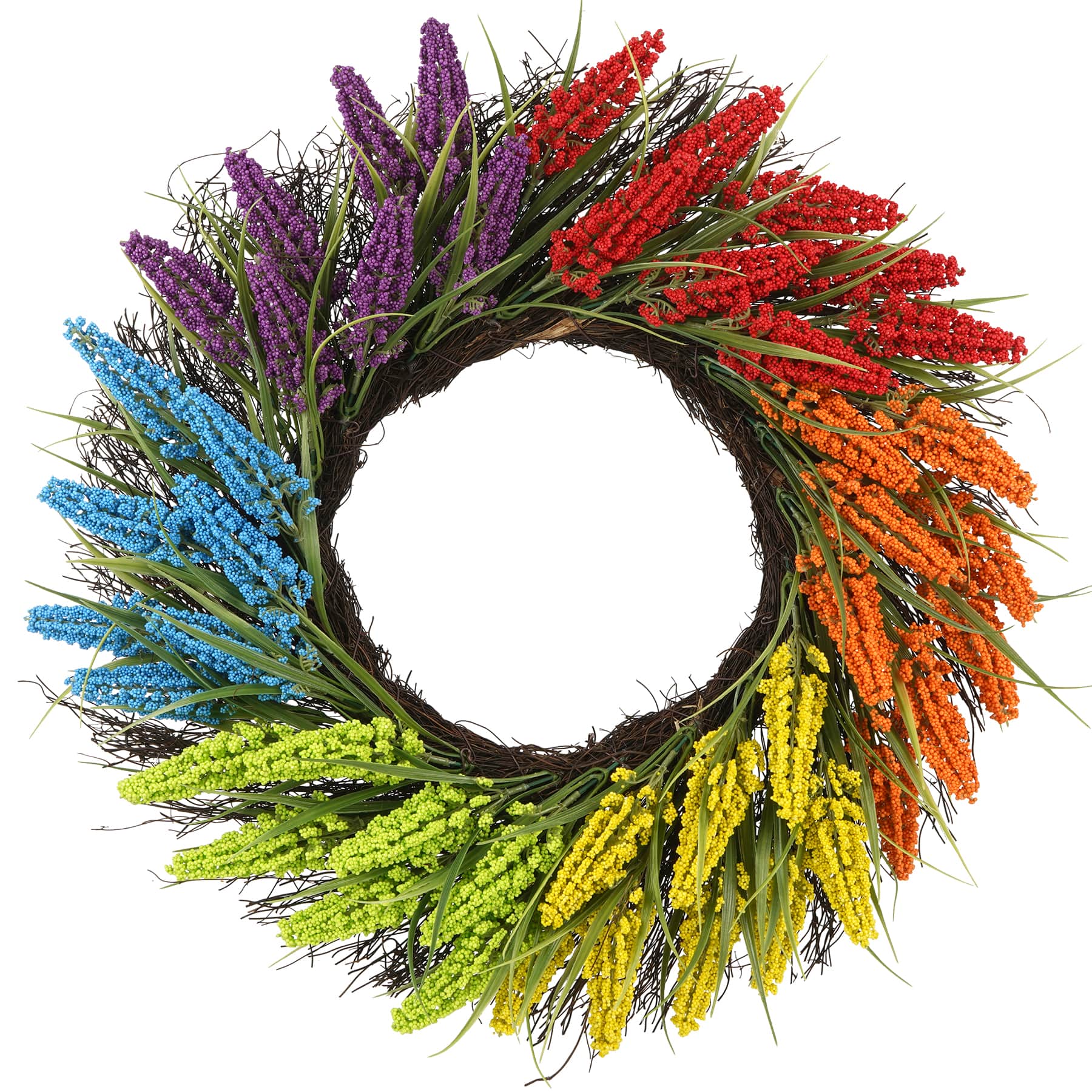 22" Multicolor Pride Heather Wreath by Celebrate It®