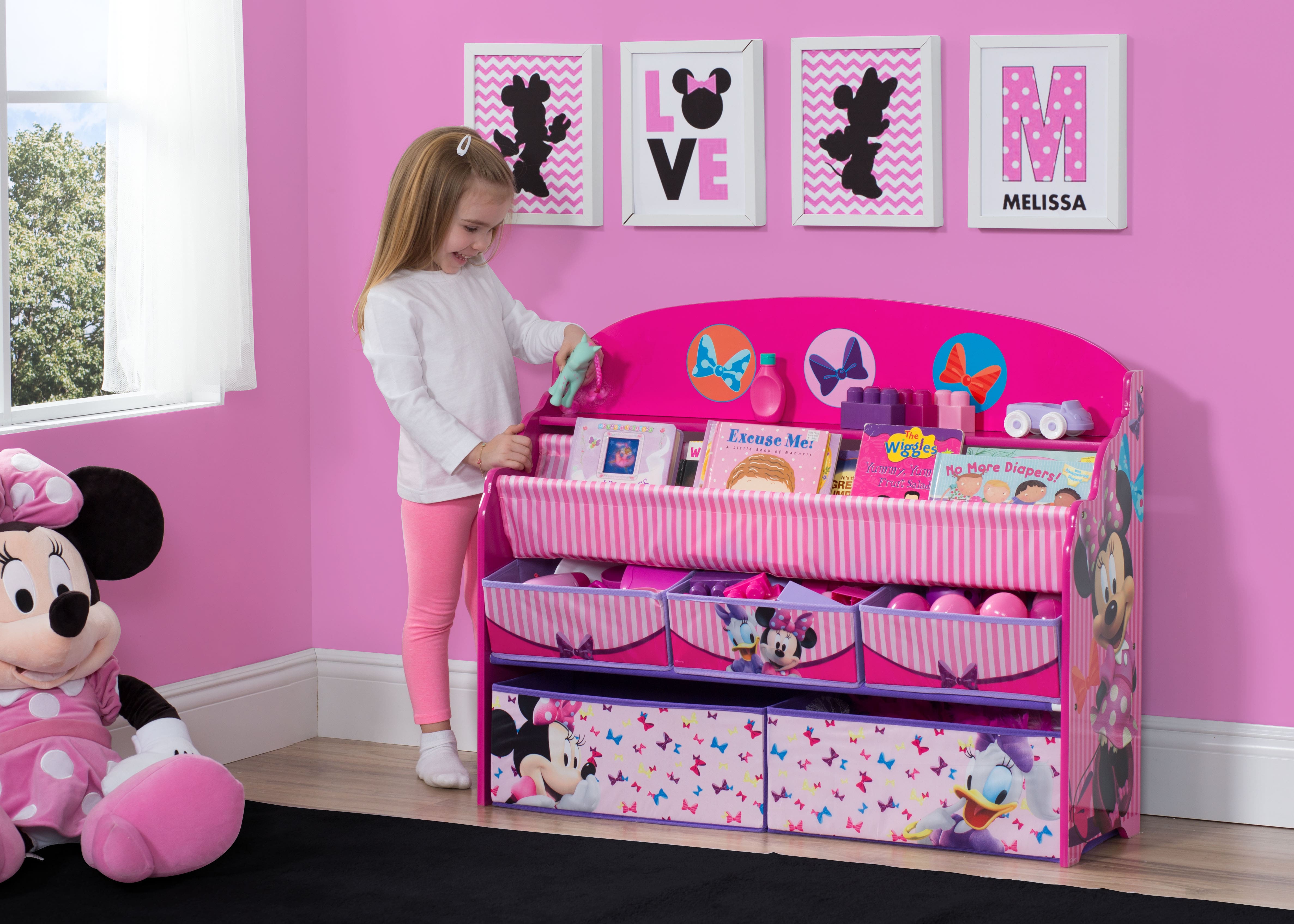 Delta Children Minnie Mouse Deluxe Toy &#x26; Book Organizer