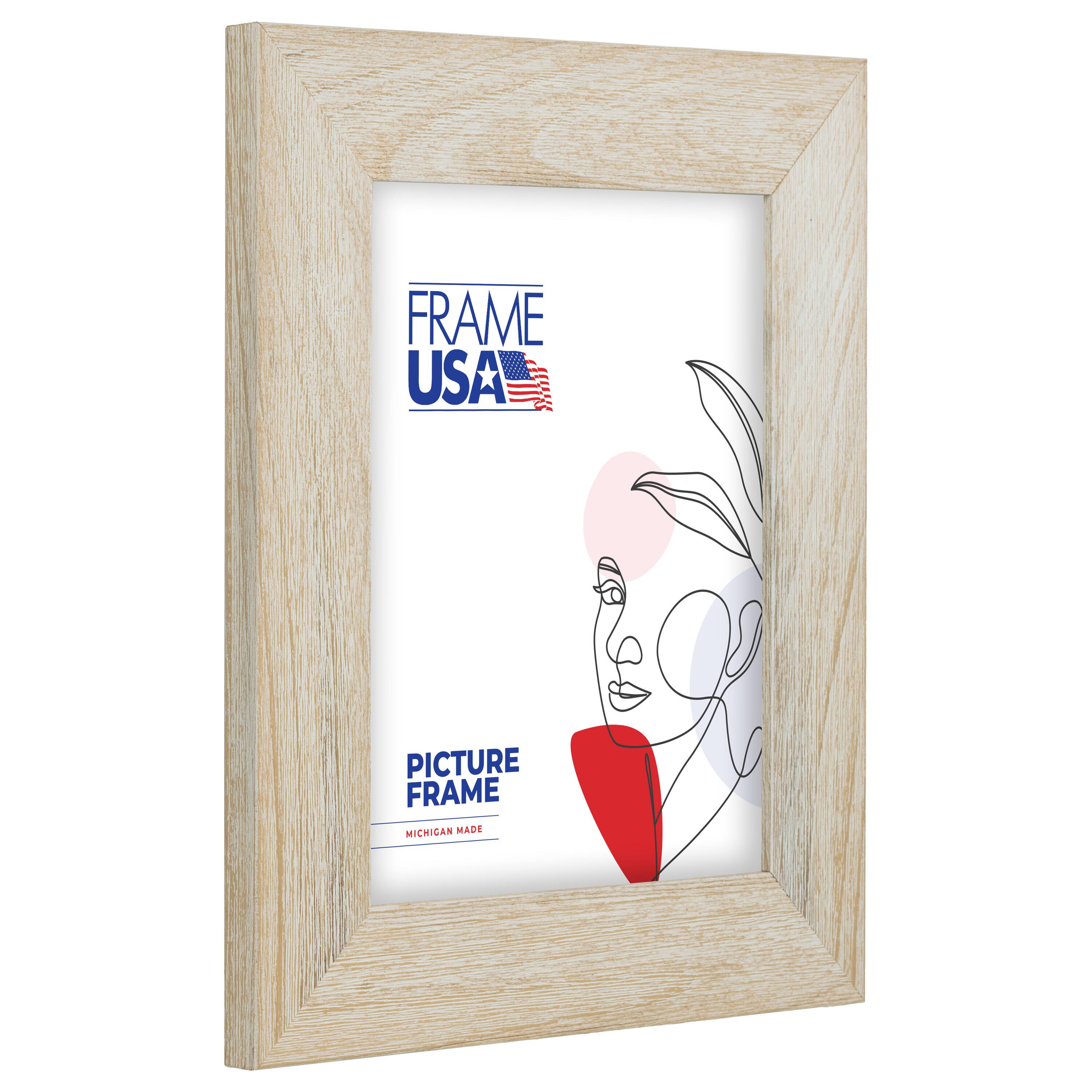 Frame USA Farmhouse Barnwood White Single Image Picture Frame