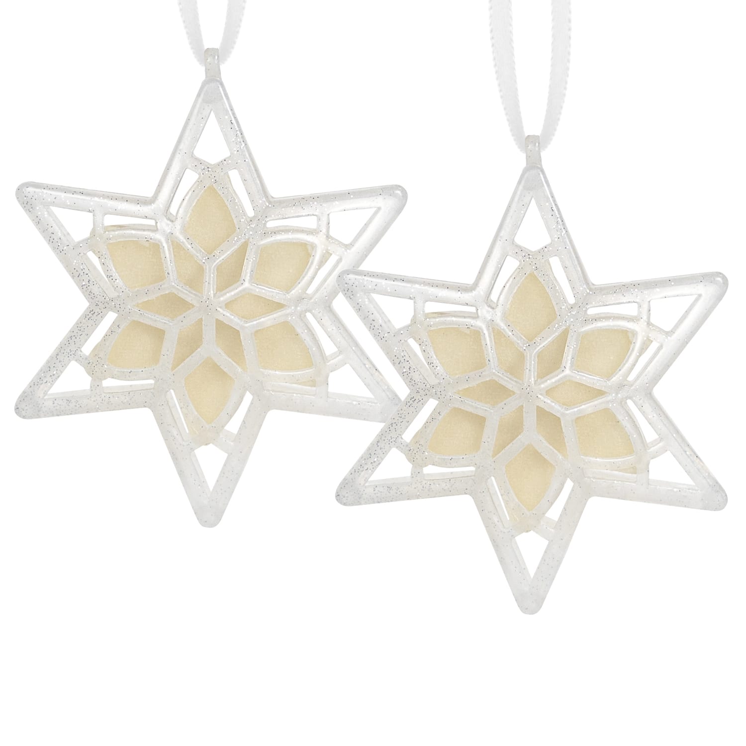 Scentsicles® 3" White Winter Fir Scented Star Ornament, 2ct.