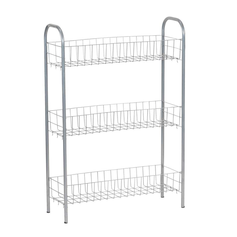 Household Essentials 30&#x22; Slim 3-Shelf Storage &#x26; Utility Cart