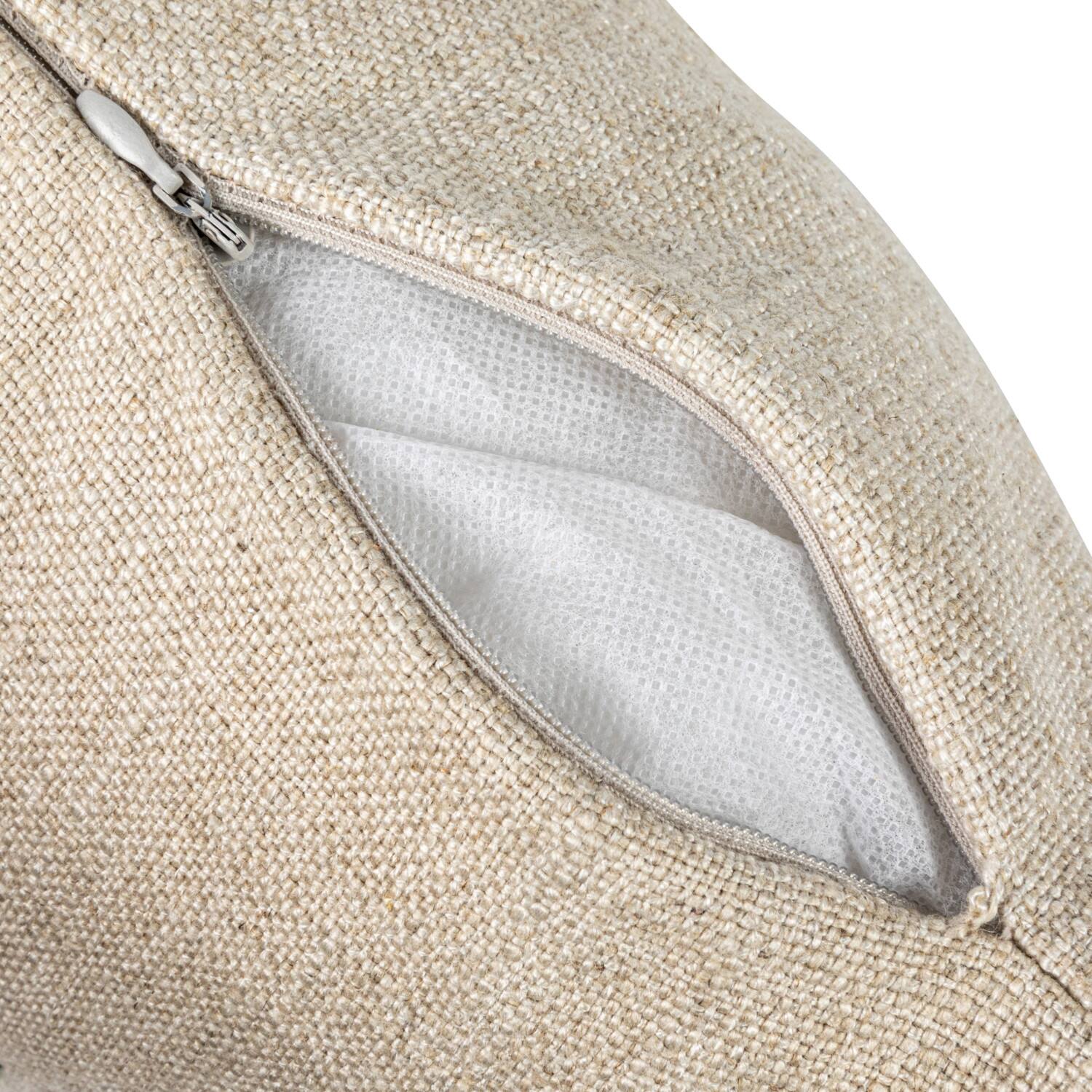 Hello Honey® Natural & Green Frog "The Kissing Booth is Closed" Linen Blend Pillow with French Knots